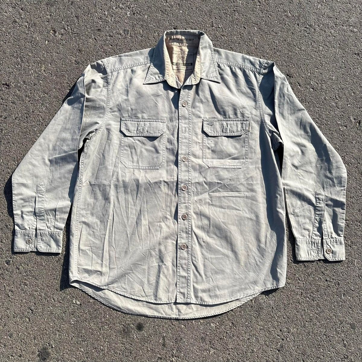 camel active ❌SOLD❌Camel Active Vintage Workwear Shirt Faded Grey 24x29 Size US M / EU 48-50 / 2 - 1 Thumbnail