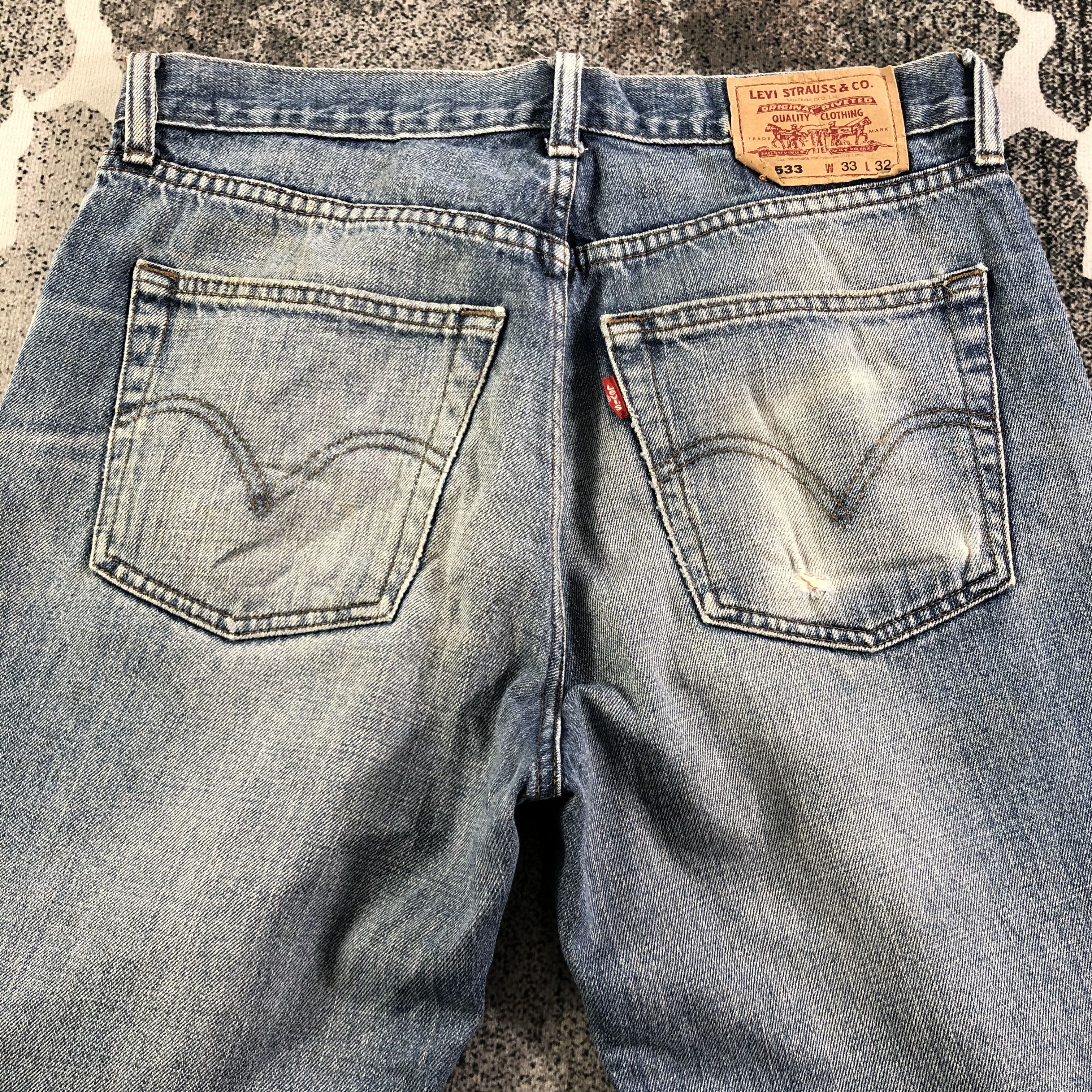 Levi's Vintage Levis 533 Jeans Medium Wash Denim KJ2121 Size US 33 - 4 Thumbnail