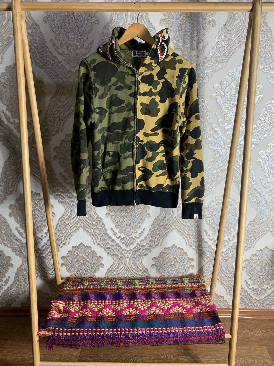 1ST CAMO HALF SHARK FULL ZIP HOODIE