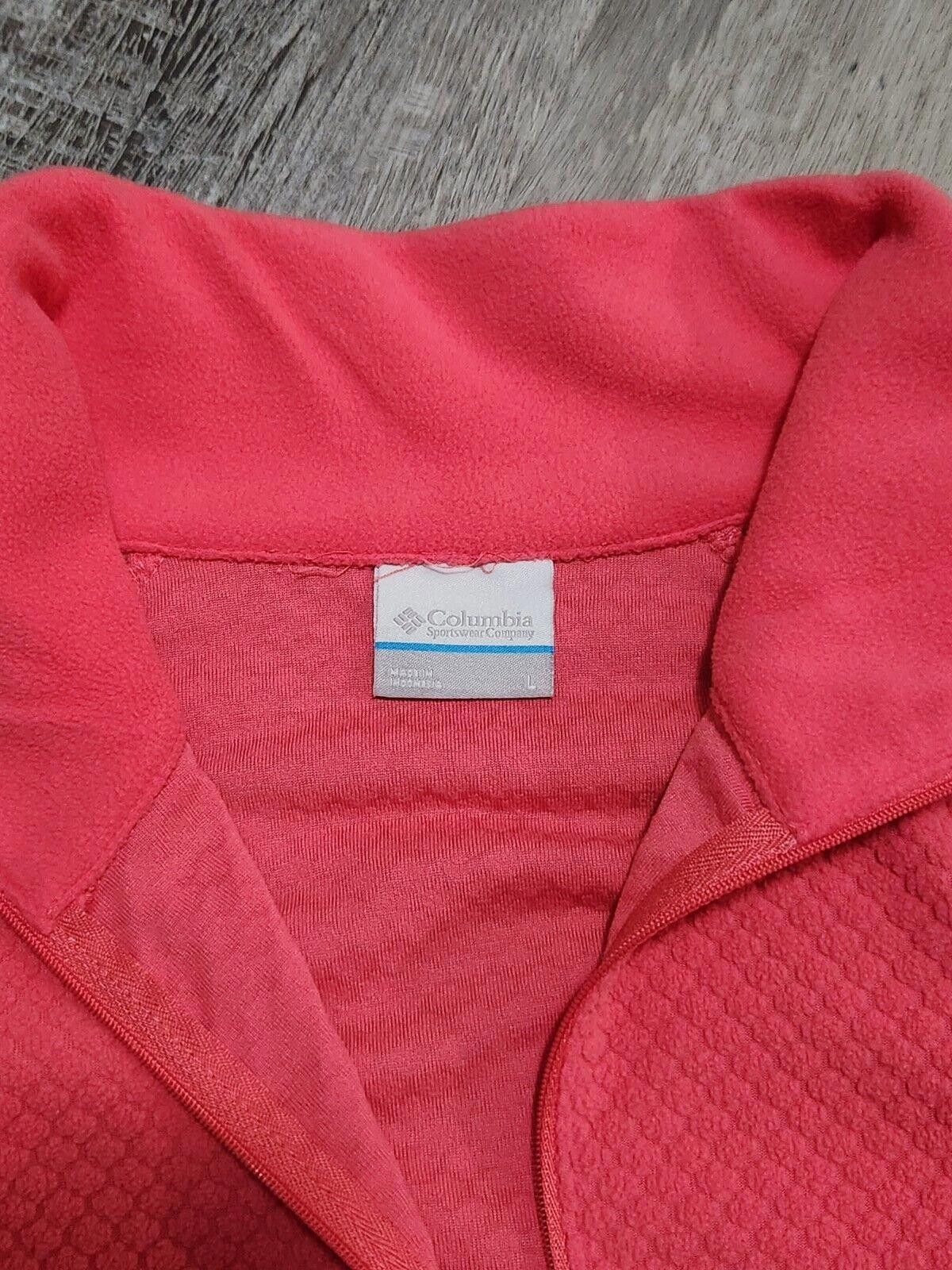 Columbia Columbia Jacket Pullover Large Pink 1/4 Zip Fleece Size L / US 10 / IT 46 - 3 Thumbnail