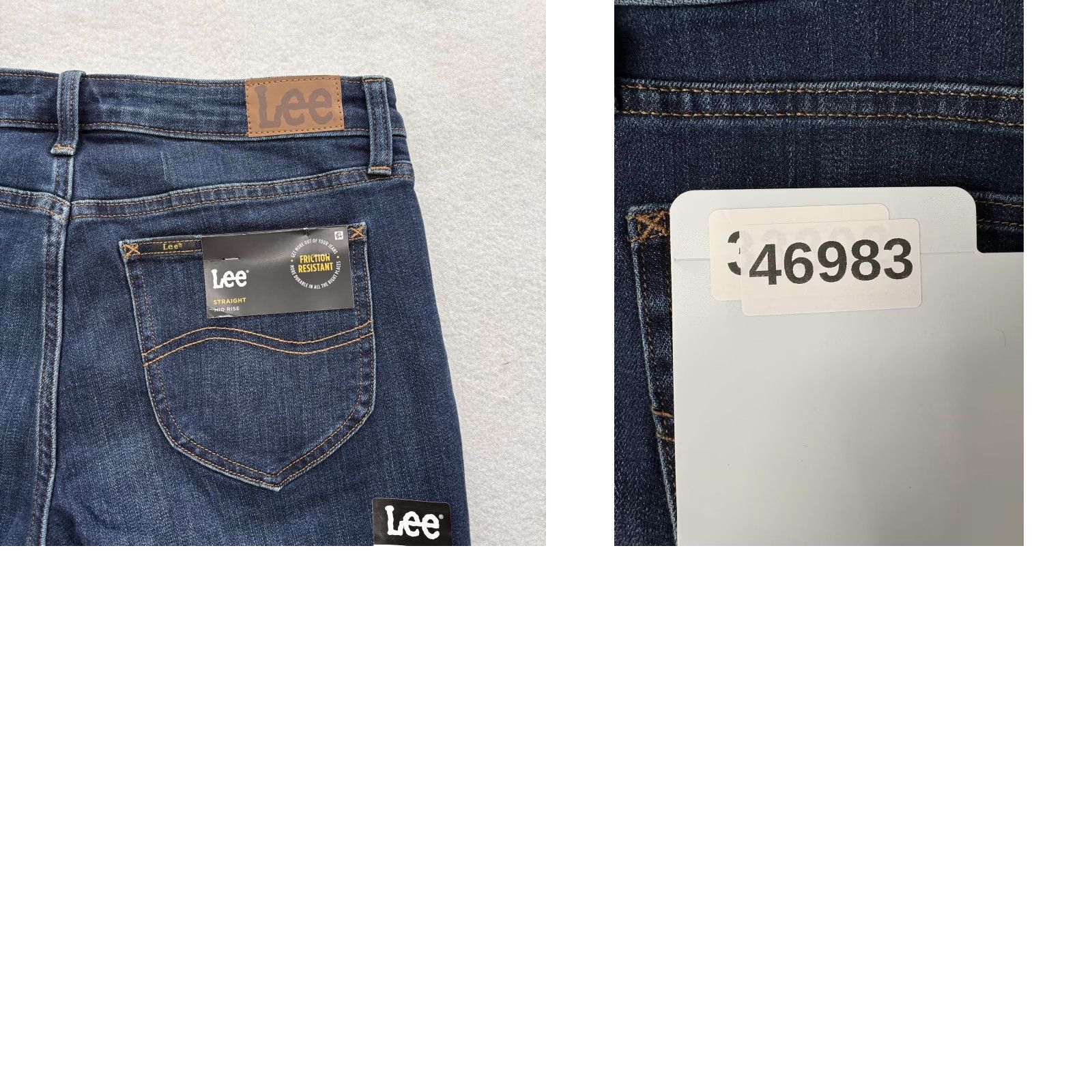 Lee VINTAGE Lee Jeans Womens 10 Tall Straight Denim Blue Mid Rise Stretch NWT Size 32" / US 10 / IT 46 - 9 Thumbnail