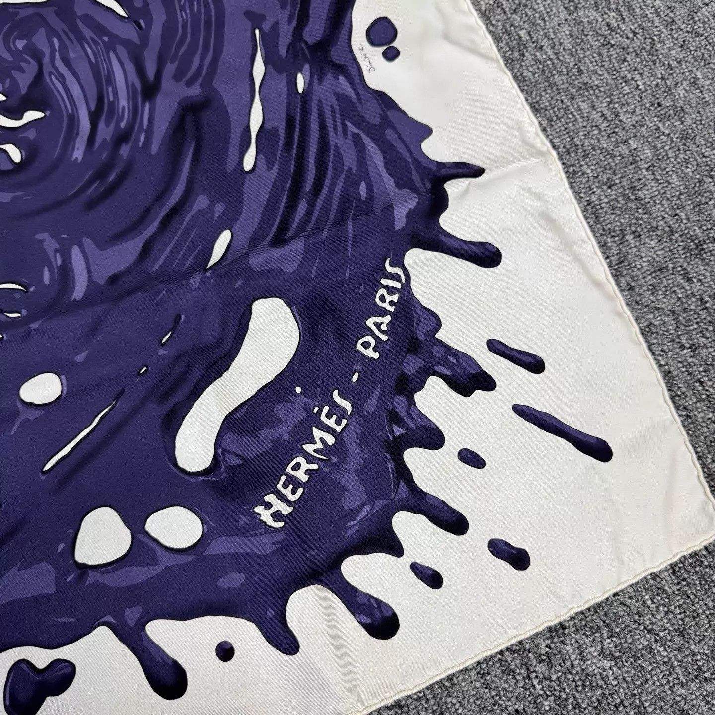Hermes Hermes 99 New Ink Splatter Scarf 90x90cm Classic Size ONE SIZE - 5 Thumbnail