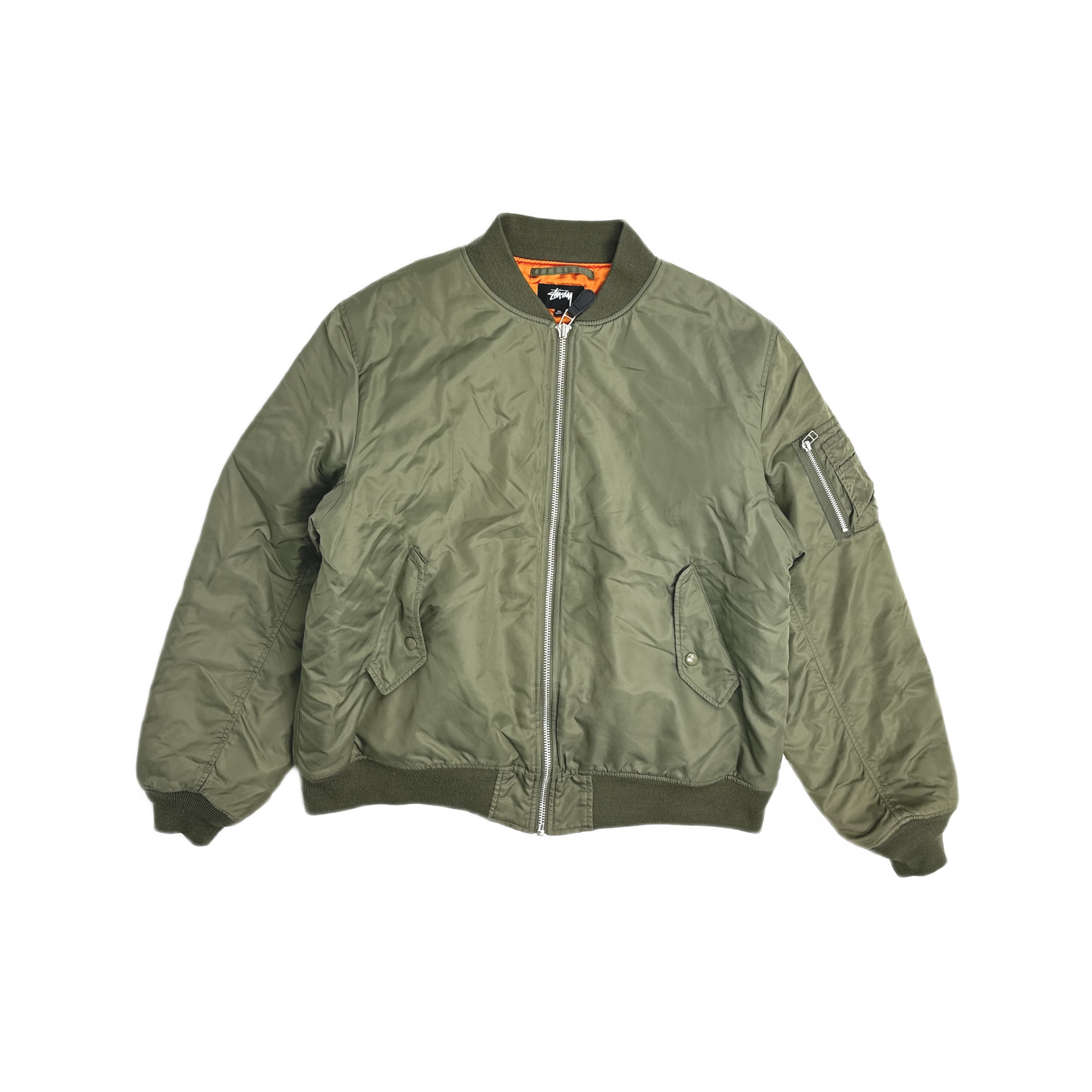 Comme des Garcons × Stussy Stussy x CDG MA-1 Olive Bomber Jacket