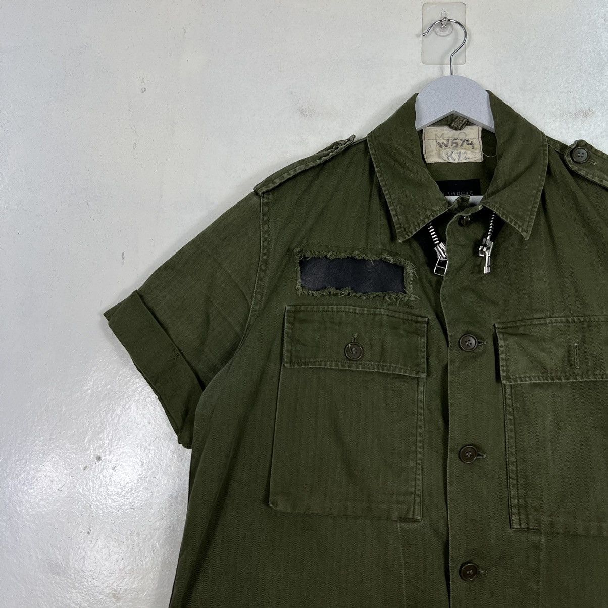 Designer × Vintage 🔥 VINTAGE REWORK Z VARGAS HBT MILITARY SHIRTS JACKET Size US M / EU 48-50 / 2 - 8 Thumbnail