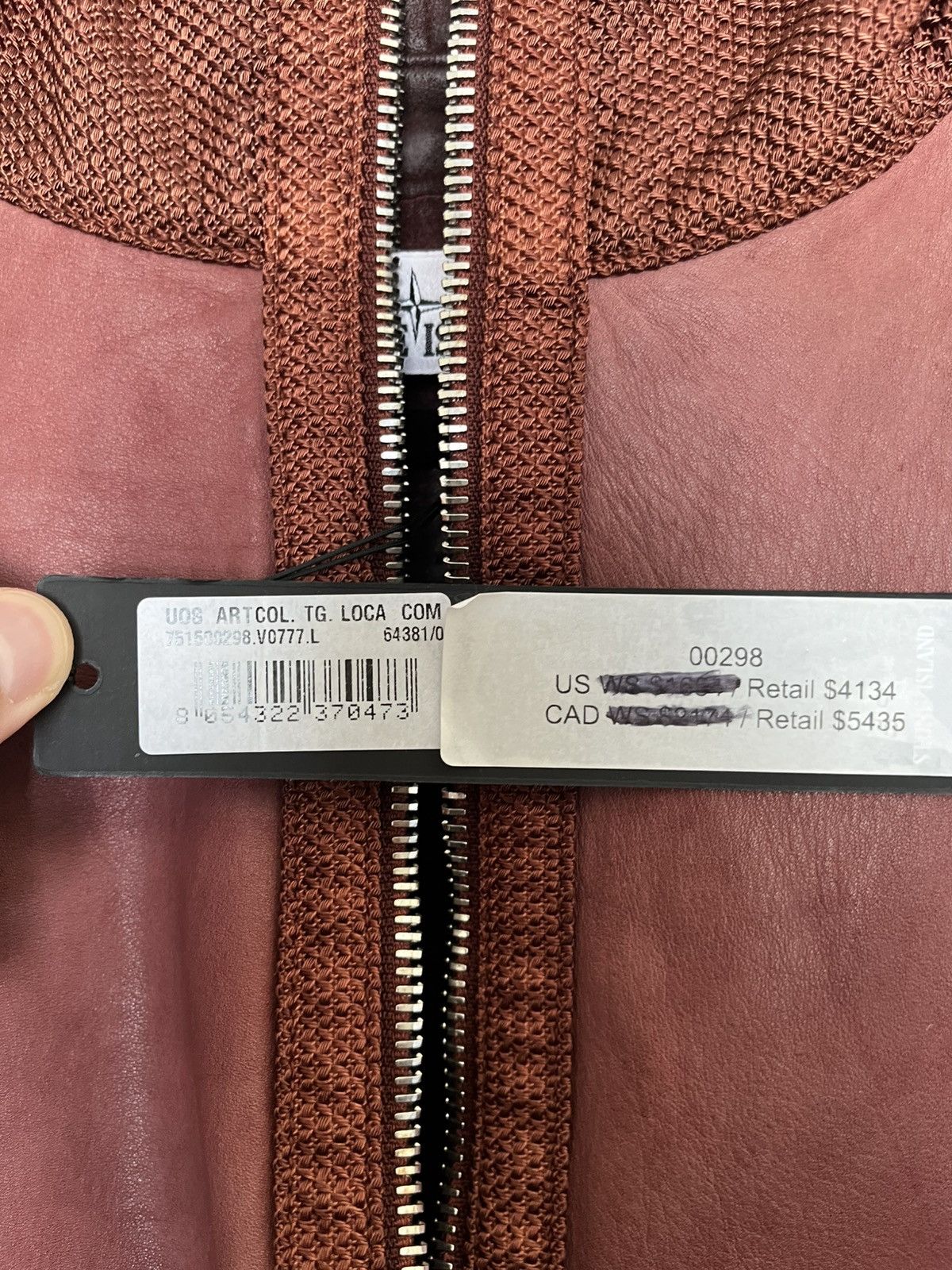 Stone Island Stone Island Leather Hooded Jacket A/W 21–22 L Size US L / EU 52-54 / 3 - 4 Thumbnail