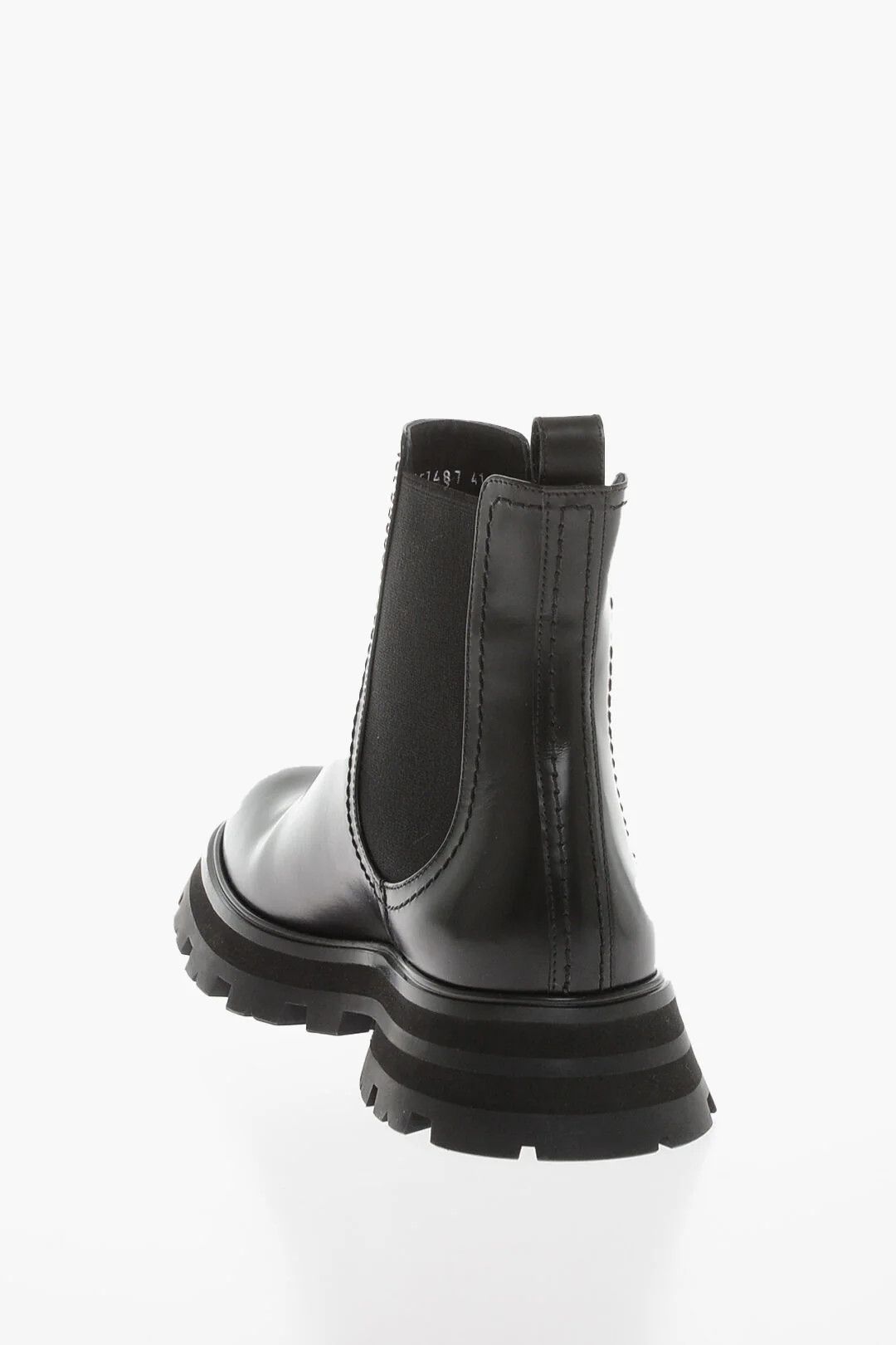 Alexander McQueen og1mm0426 Brushed Leather Chelsea Boots in Black Size US 6 / IT 36 - 2 Thumbnail
