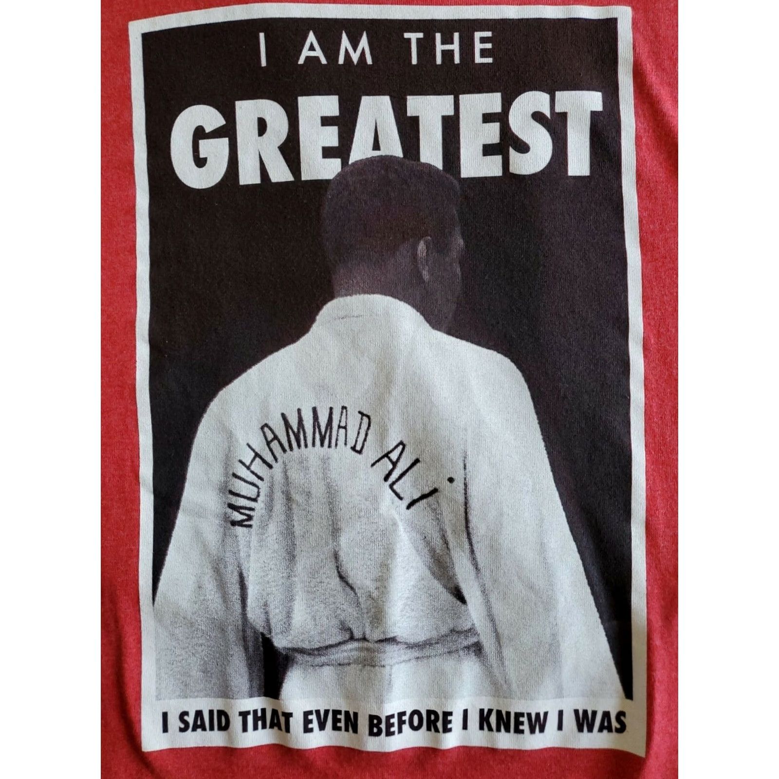 Vintage Muhammad Ali I Am The Greatest Tshirt M Unisex Adults Red Cotton Blend Short Sleeve Regular T-Shirt ALI Brand Mens Girls Size US M / EU 48-50 / 2 - 4 Thumbnail