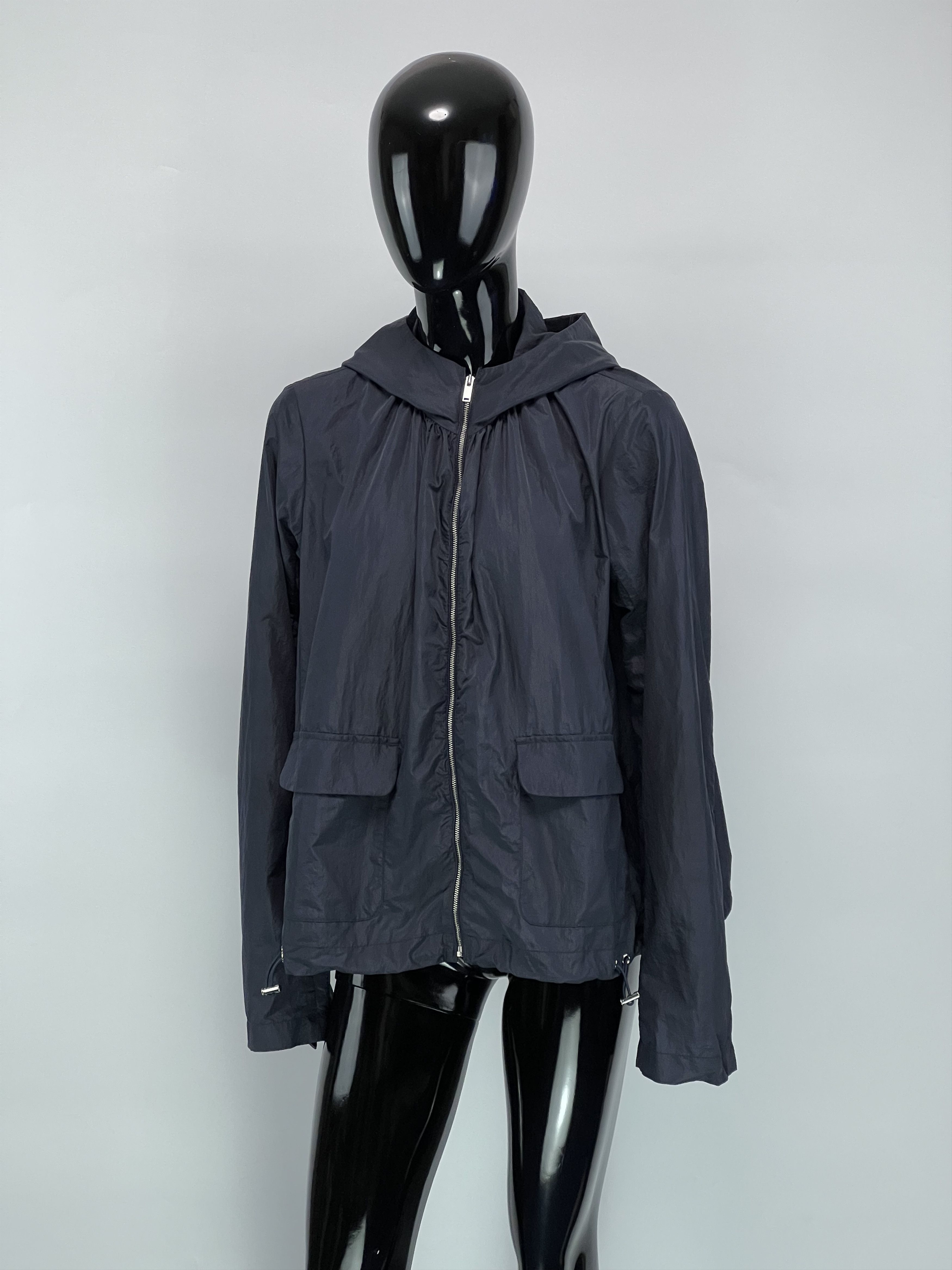 Other Lis Lareida Navy Blue Nylon Hooded Jacket Size S / US 4 / IT 40 - 1 Thumbnail