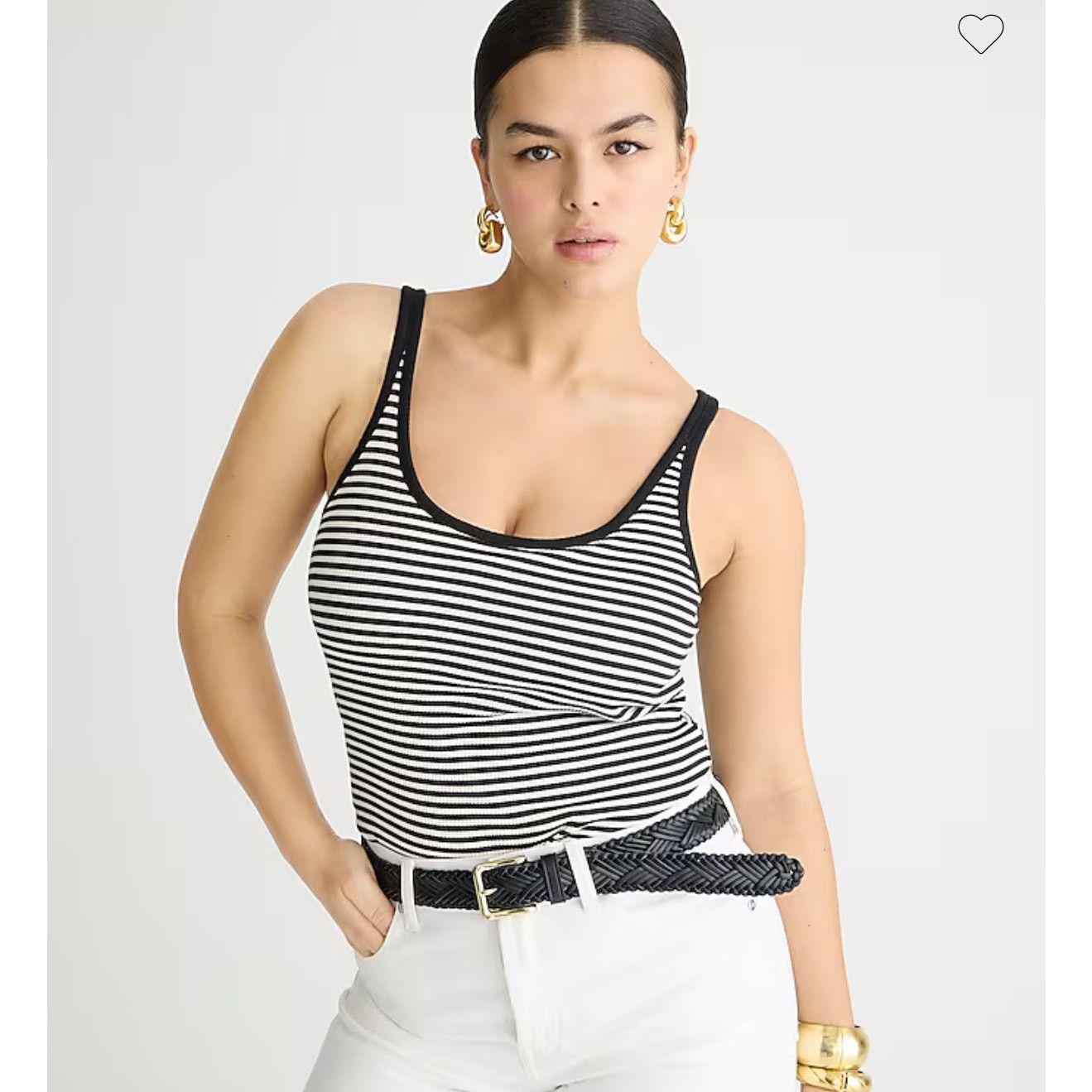 J.Crew $45 New J.Crew Vintage rib shelf bra tank top in stripe - XS Size XS / US 0-2 / IT 36-38 - 2 Thumbnail