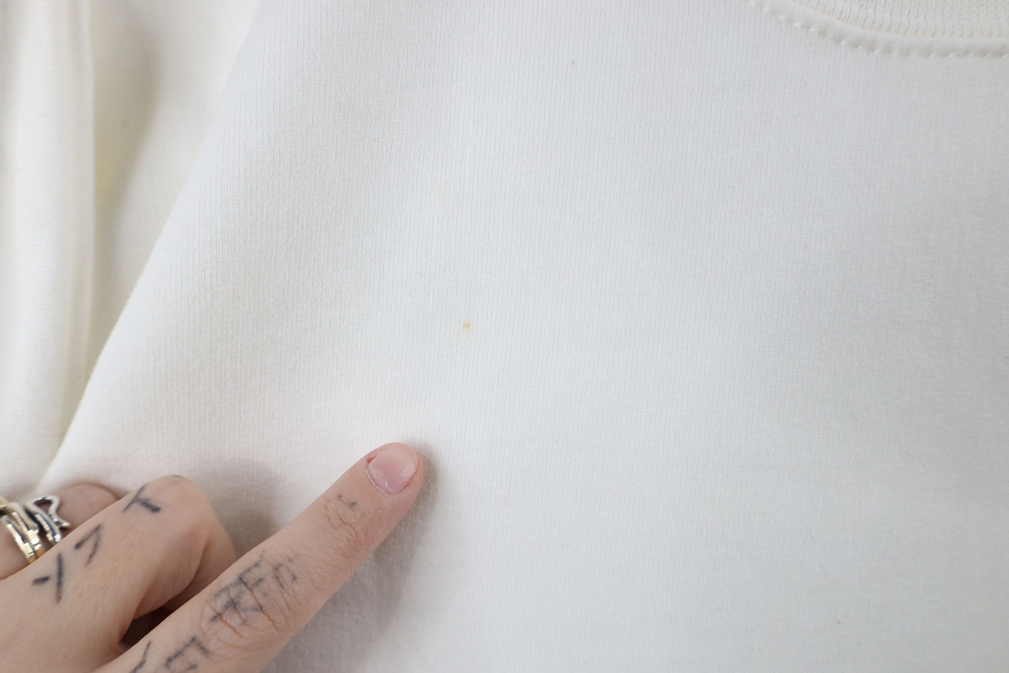 Vintage Vintage 90s Streetwear Heavyweight Crewneck Sweatshirt White Size US XXL / EU 58 / 5 - 5 Thumbnail