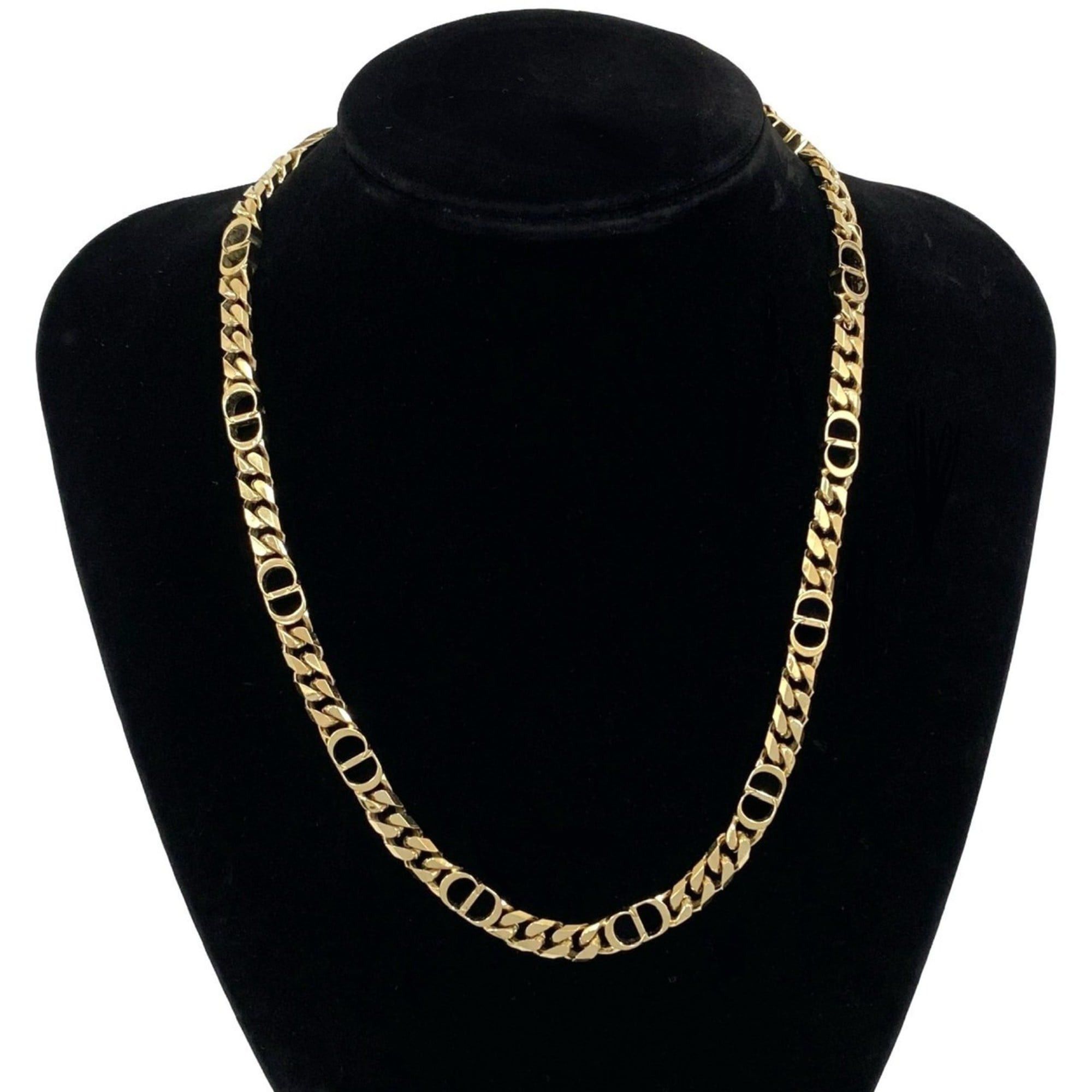 Dior Christian Dior CD Logo GP Necklace Choker Pendant Gold 05029 Size ONE SIZE - 1 Thumbnail