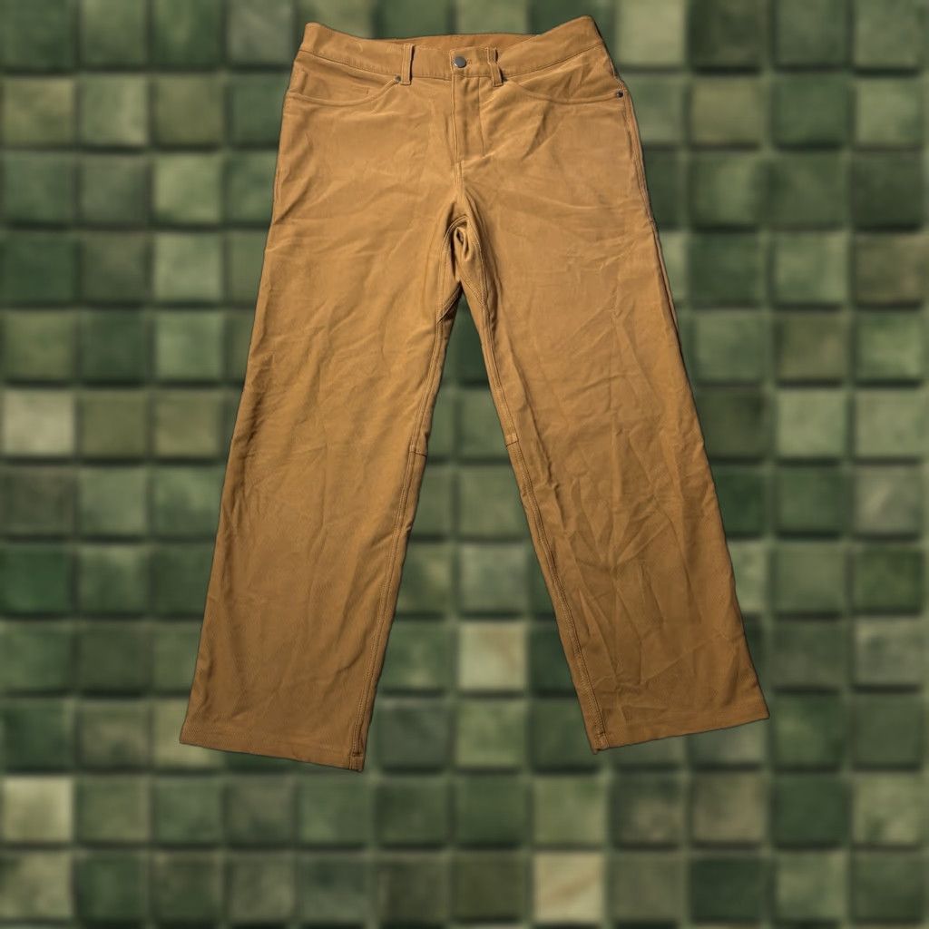 Lululemon Lululemon Chord ABC Crop Pant Men 31x28 Brown Textured Relaxed LM5AHUS Size US 31 - 1 Thumbnail