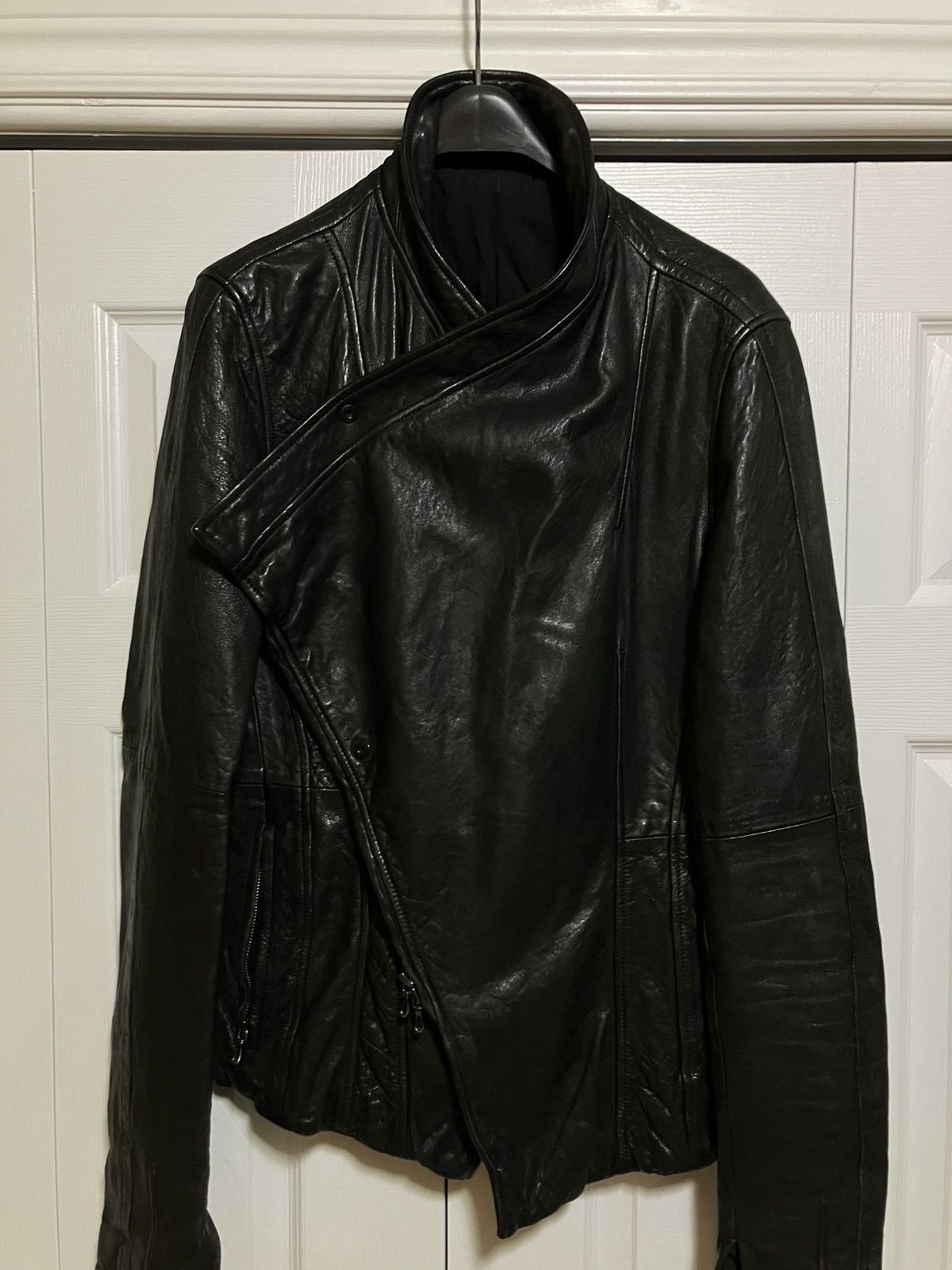 Julius Julius “Halo” Leather Kimono Jacket | Grailed