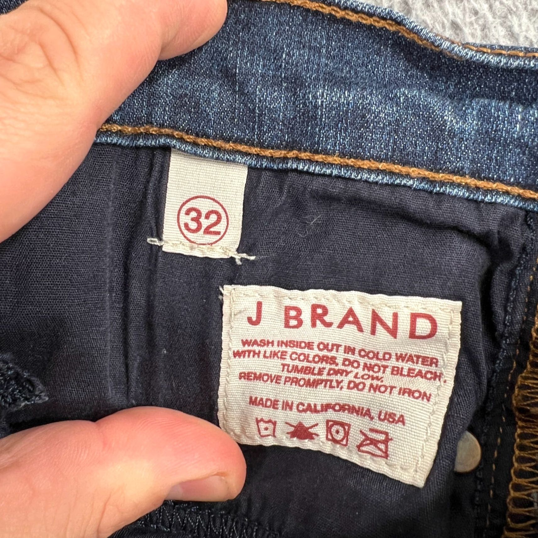J Brand J Brand Women's Jeans Denim Cigarette Leg Dark Wash Stretch Size 32 Size 24" / US 00 / IT 34 - 7 Thumbnail