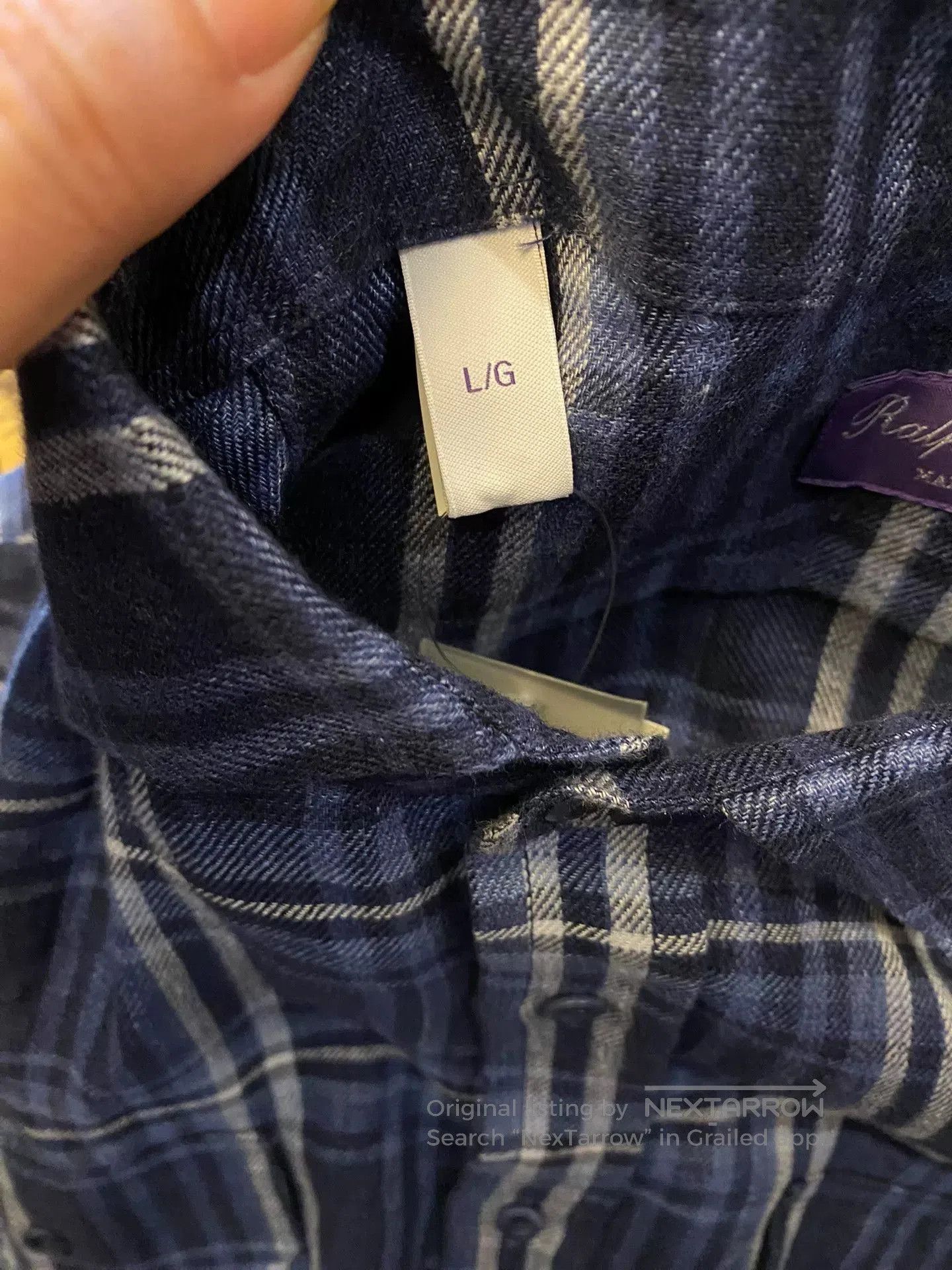 Ralph Lauren Purple Label Ralph Lauren Purple Label Linen Plaid Shirt. Size US L / EU 52-54 / 3 - 5 Thumbnail