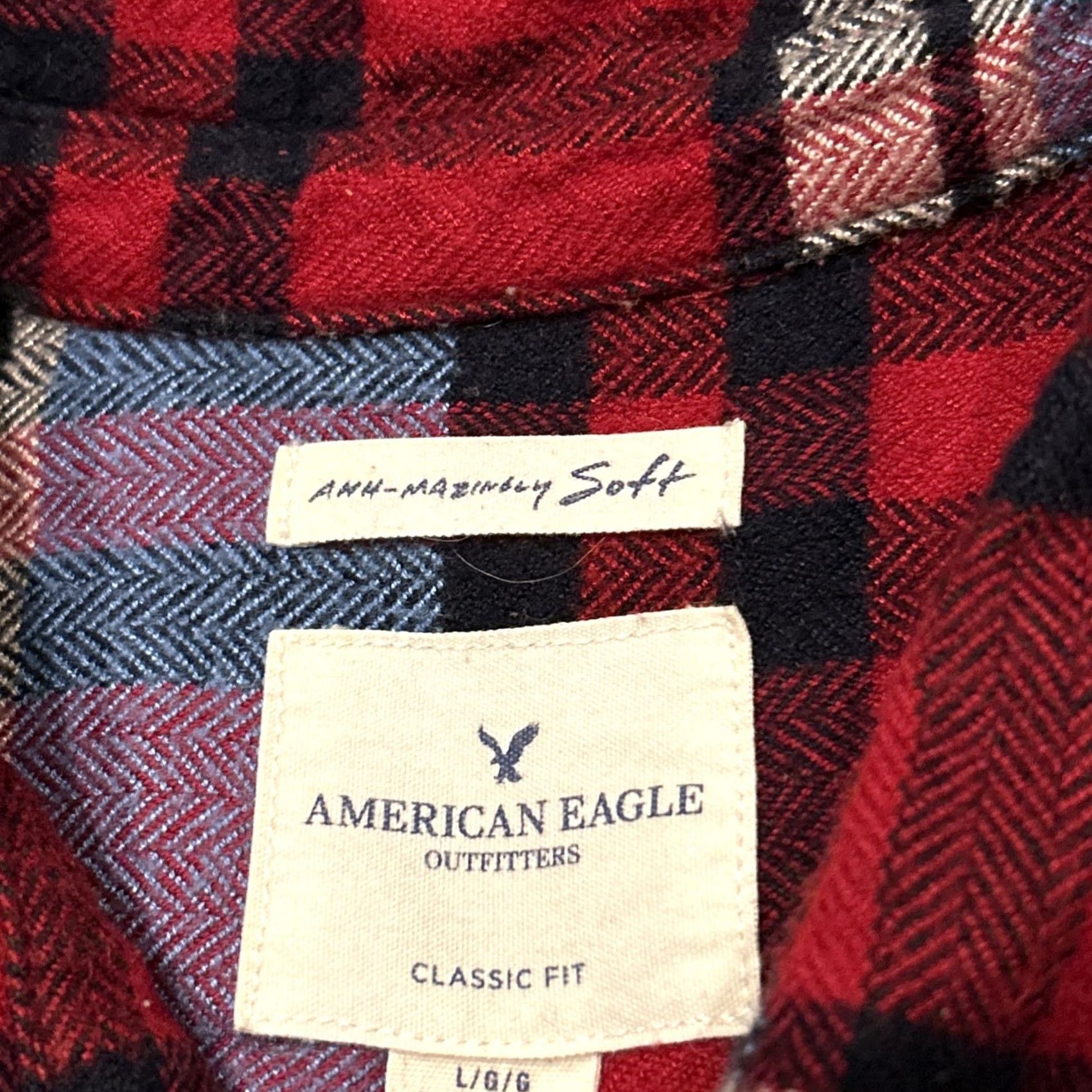 American Eagle Outfitters American Eagle Outfitters Shirt Womens L Red Plaid Flannel Button Up A31 Size L / US 10 / IT 46 - 3 Thumbnail