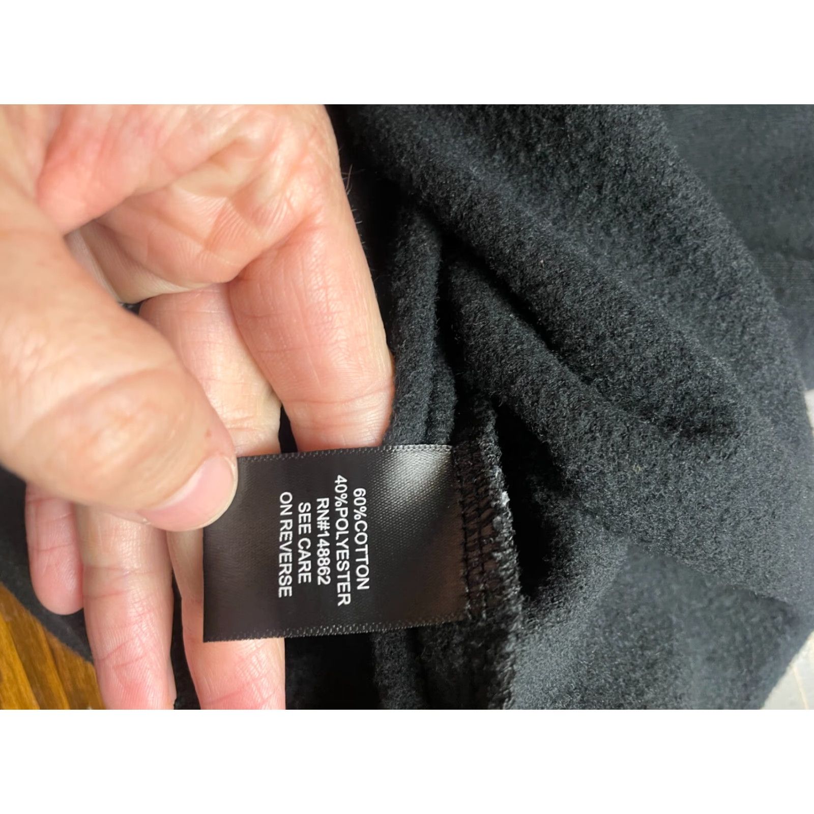 Torrid Torrid Sweater Women’s Size 4 Solid Black Round V-Neck Drawstring Long Sleeve Pullover Open Front Open-Knit Wool Blend Casual Womens Size S / US 4 / IT 40 - 5 Thumbnail