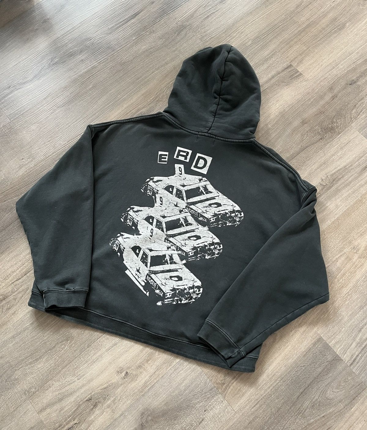 image of Enfants Riches Deprimes Erd Ss23 Car Crash Hoodie in Blue, Men's (Size Large)