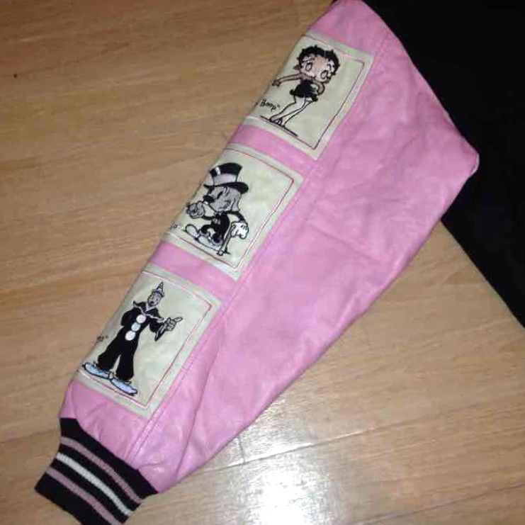 Vintage Authentic Betty Boop Leather Jacket Pink Size L Women USED Japan Size L / US 10 / IT 46 - 3 Thumbnail