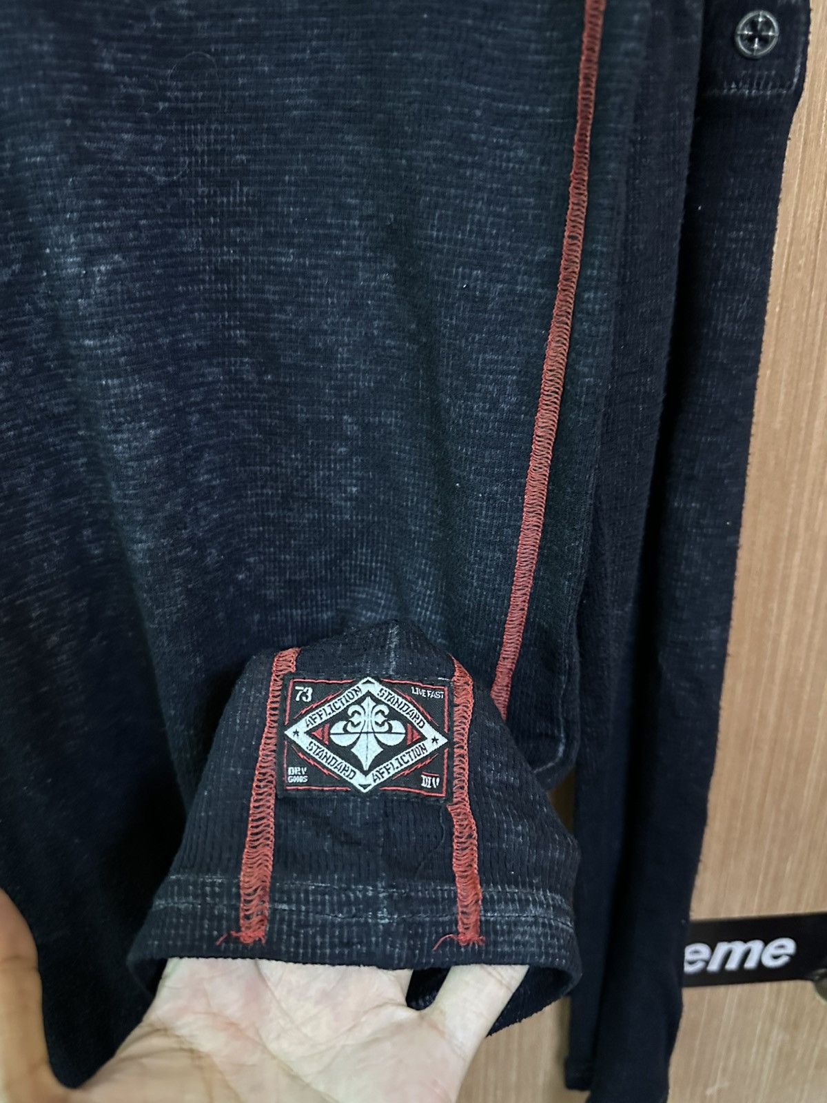 Affliction Authentic Affliction mesh cross ls tshirt Size US M / EU 48-50 / 2 - 4 Thumbnail