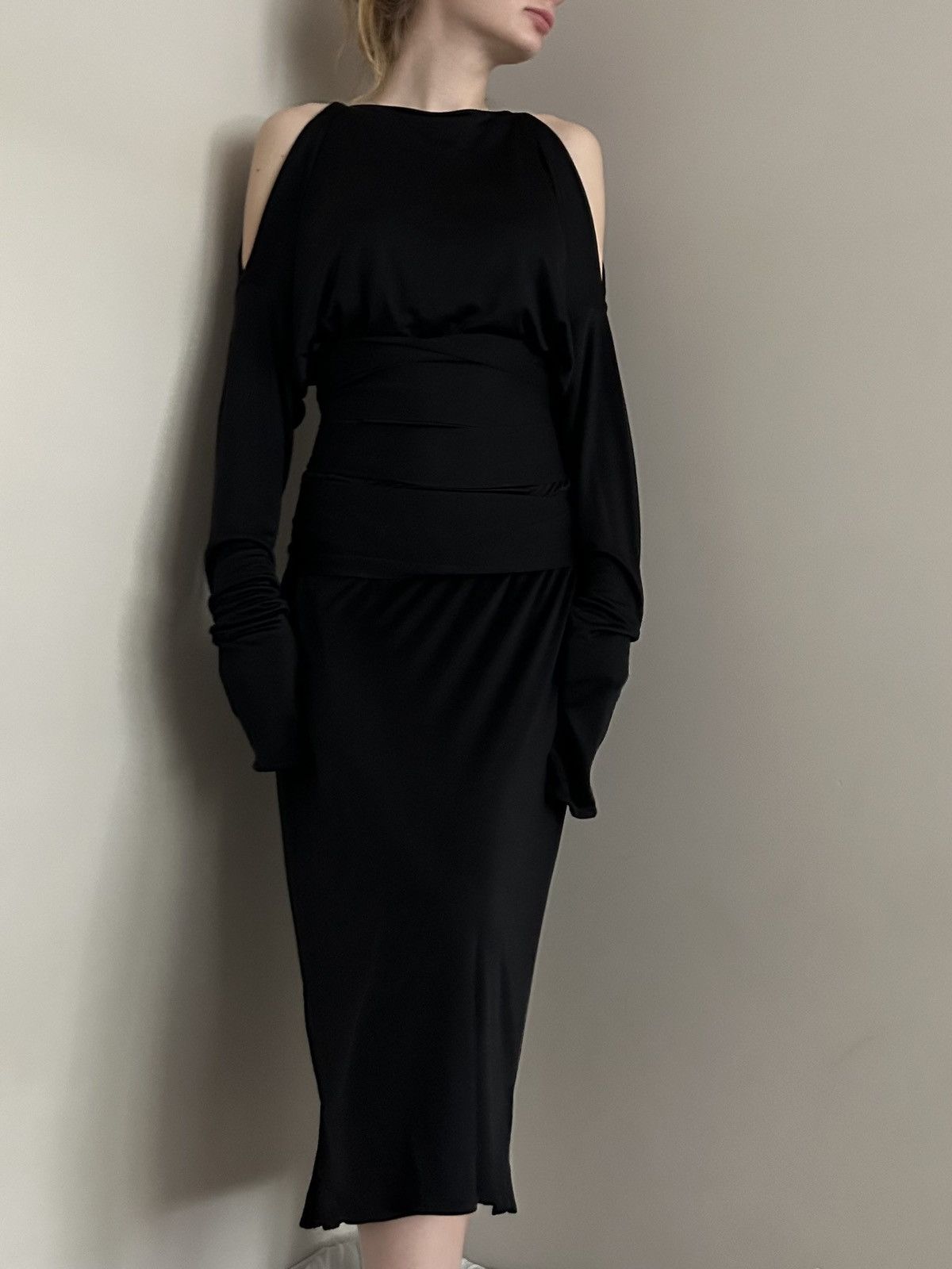 Yves Saint Laurent SS01 Vintage Tom Ford for YSL Runway Dress with Bondage Belt Size M / US 6-8 / IT 42-44 - 13 Thumbnail