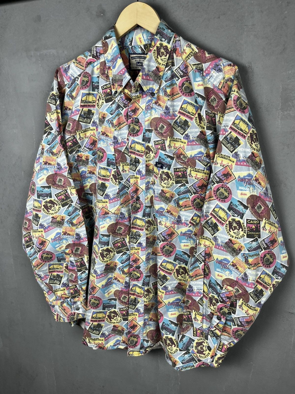 Lee Lee button t shirt vintage 90s Size US L / EU 52-54 / 3 - 1 Thumbnail