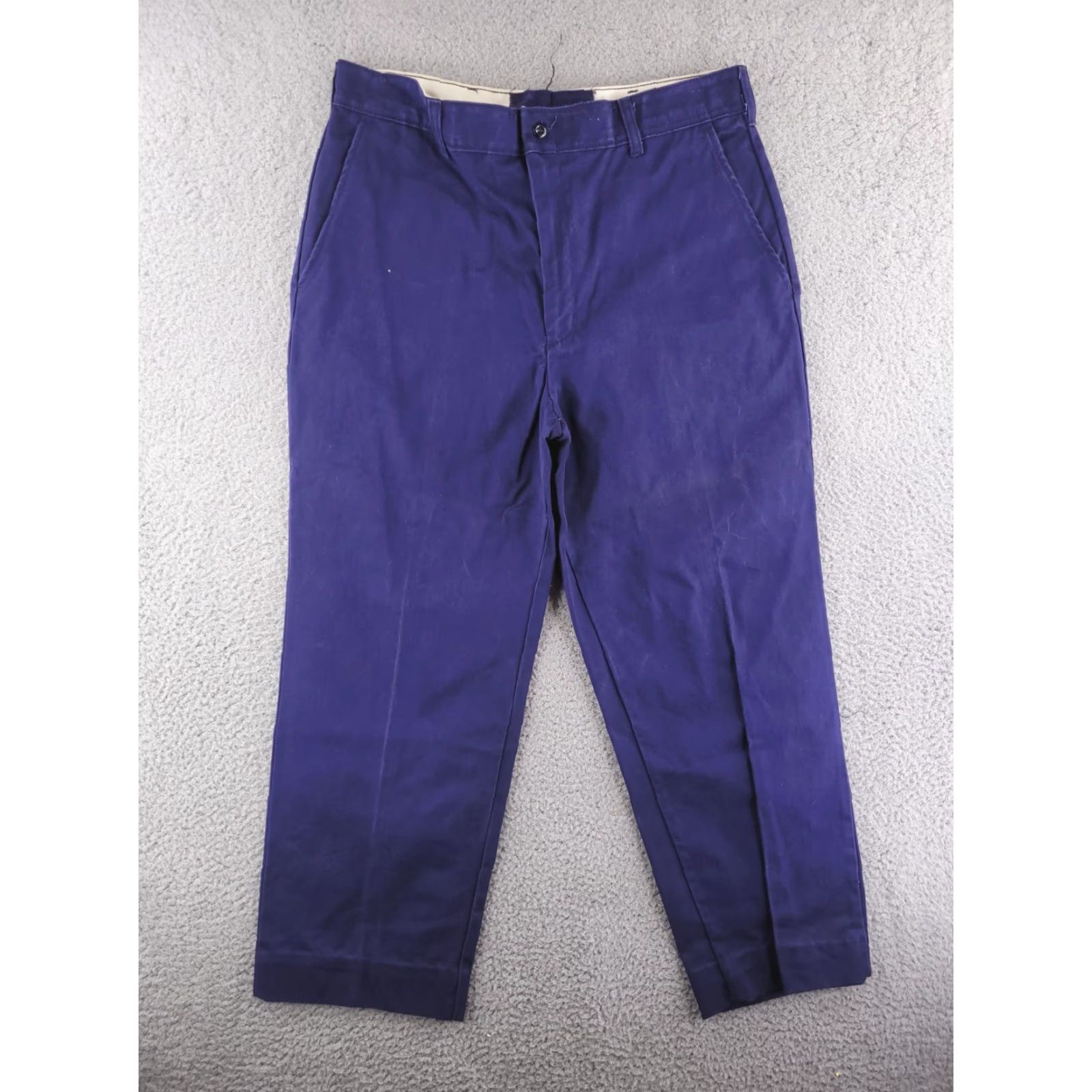 Red Kap VINTAGE Red Kap Pants Mens 35x28 Blue Chino Workwear MADE IN USA Size US 35 - 2 Thumbnail