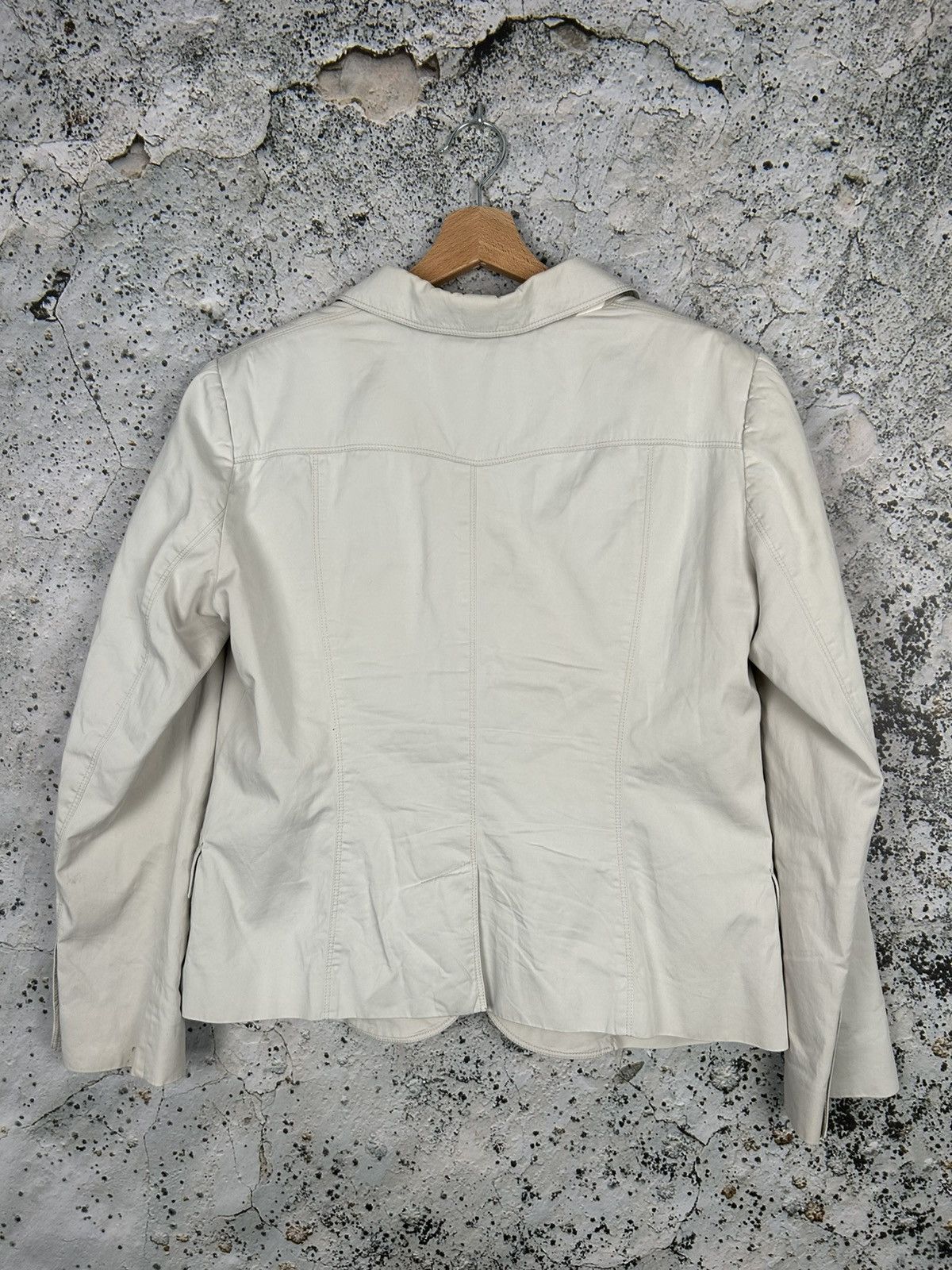 Burberry Vintage Burberry White Blazer Jacket Designer Made in Poland Size L / US 10 / IT 46 - 6 Thumbnail