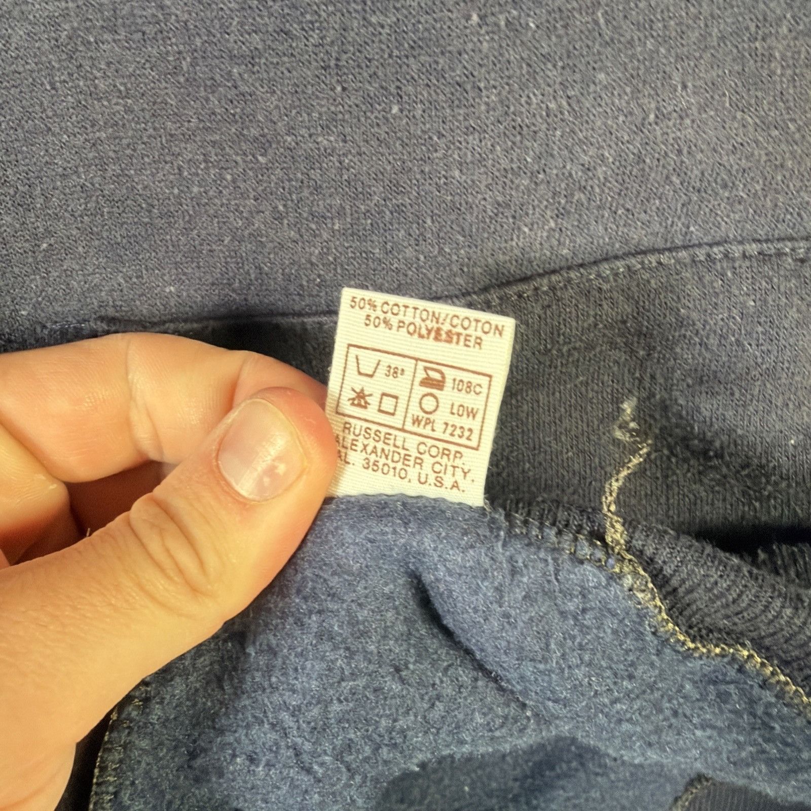 Russell Athletic True Vintage Hoodie Mens Medium Navy 70s Blank Russell Size US M / EU 48-50 / 2 - 3 Thumbnail