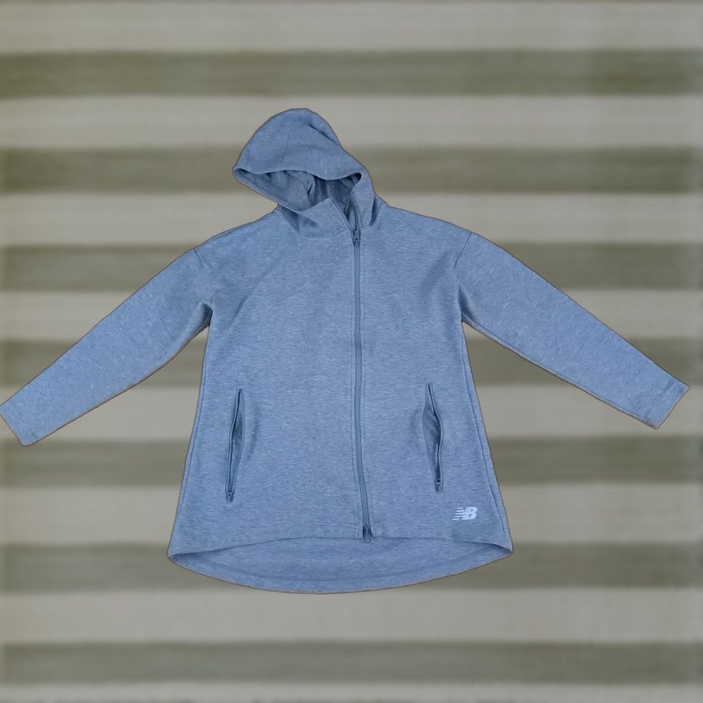 New Balance New Balance Woman Full Zip Sweatshirt M Gray Pockets Sports Outdoor Activewear Regular Women Size M / US 6-8 / IT 42-44 - 1 Thumbnail
