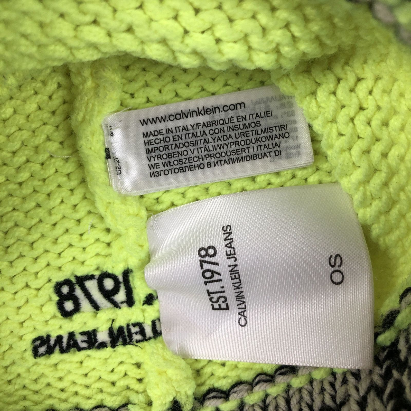 Calvin Klein × Calvin Klein 205W39NYC × Raf Simons Raf Simons Era Calvin Klein Est. 1978 Knitted Balaclava Size ONE SIZE - 8 Thumbnail