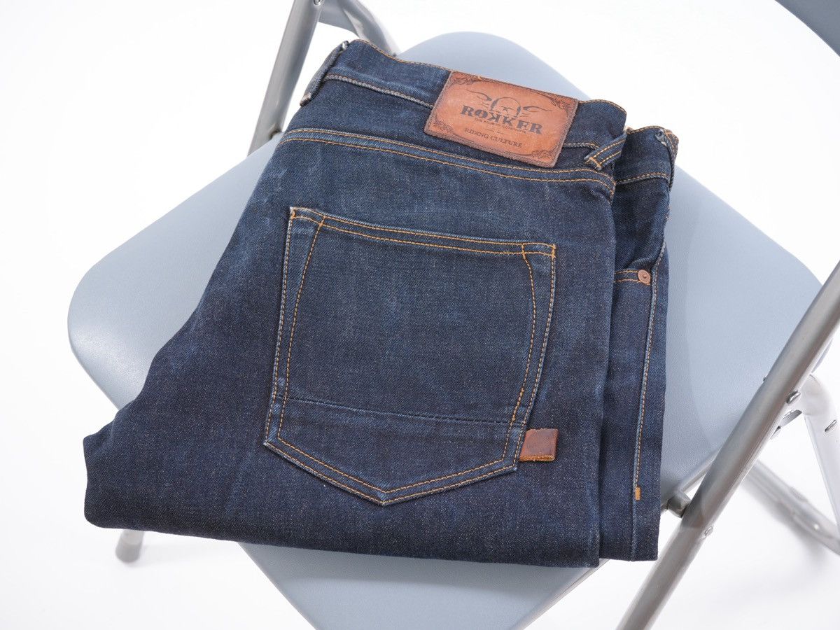THE ROKKER COMPANY Rokker Company Denim Motorcycle Selvedge Jeans fits w34 Size US 32 / EU 48 - 1 Thumbnail