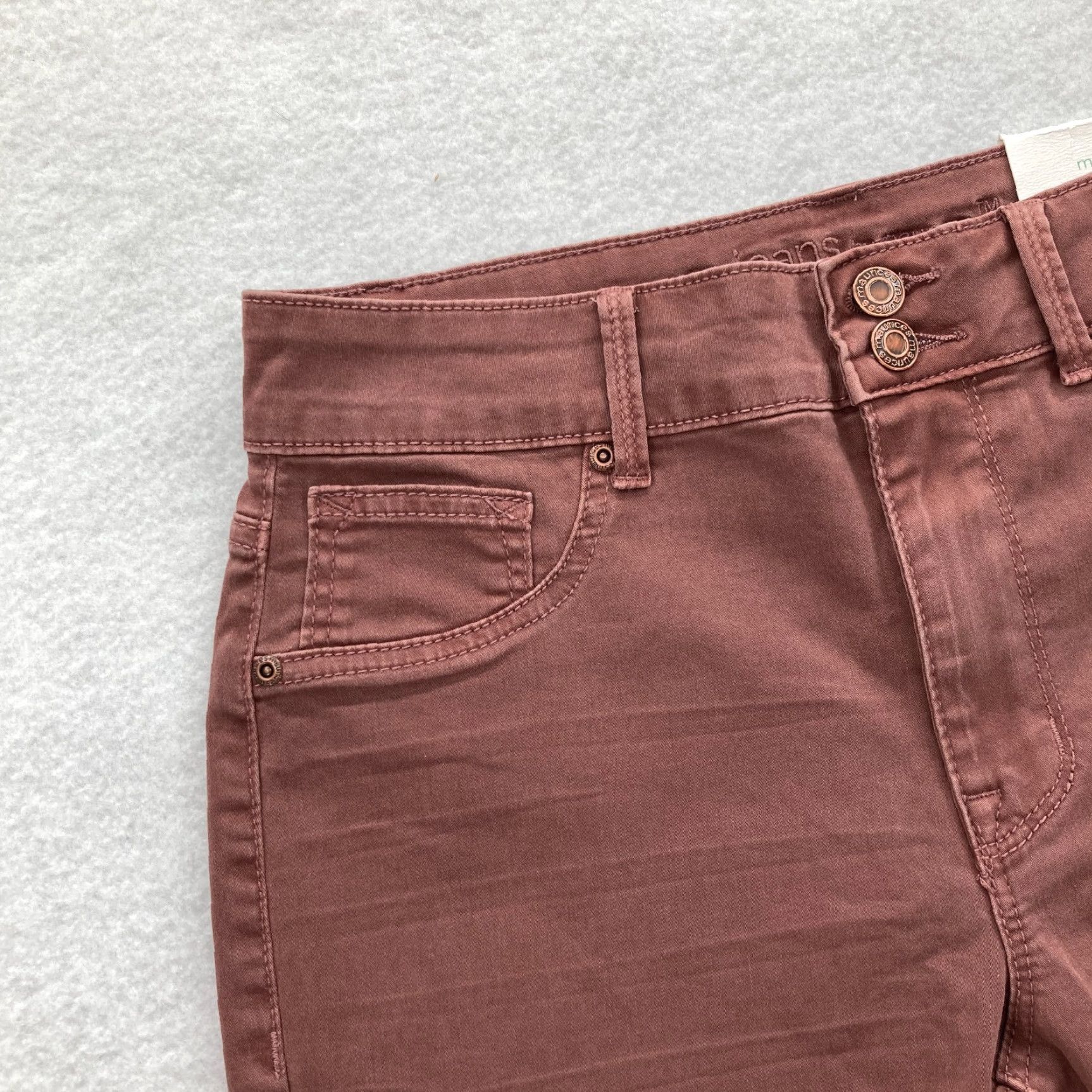Vintage Maurices M Jeans Jeggings Women's Medium Red Stretch Denim High Rise Preppy NWT Jeans Size 32" / US 10 / IT 46 - 3 Thumbnail