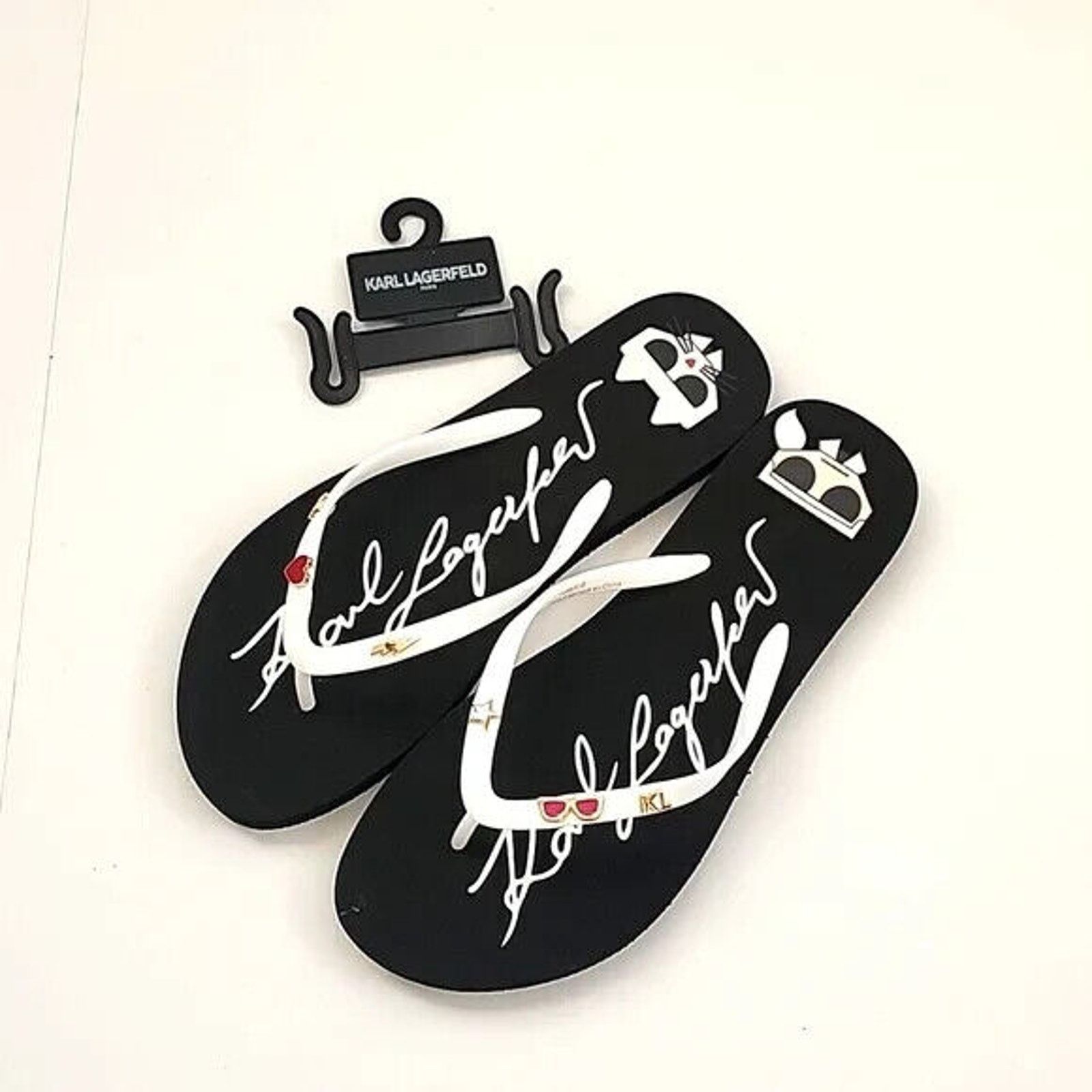 Karl Lagerfeld KARL LAGERFELD PARIS ZONNY FLIP FLOP SANDALS WITH CHARMS NWT Size US 9 / IT 39 - 5 Thumbnail