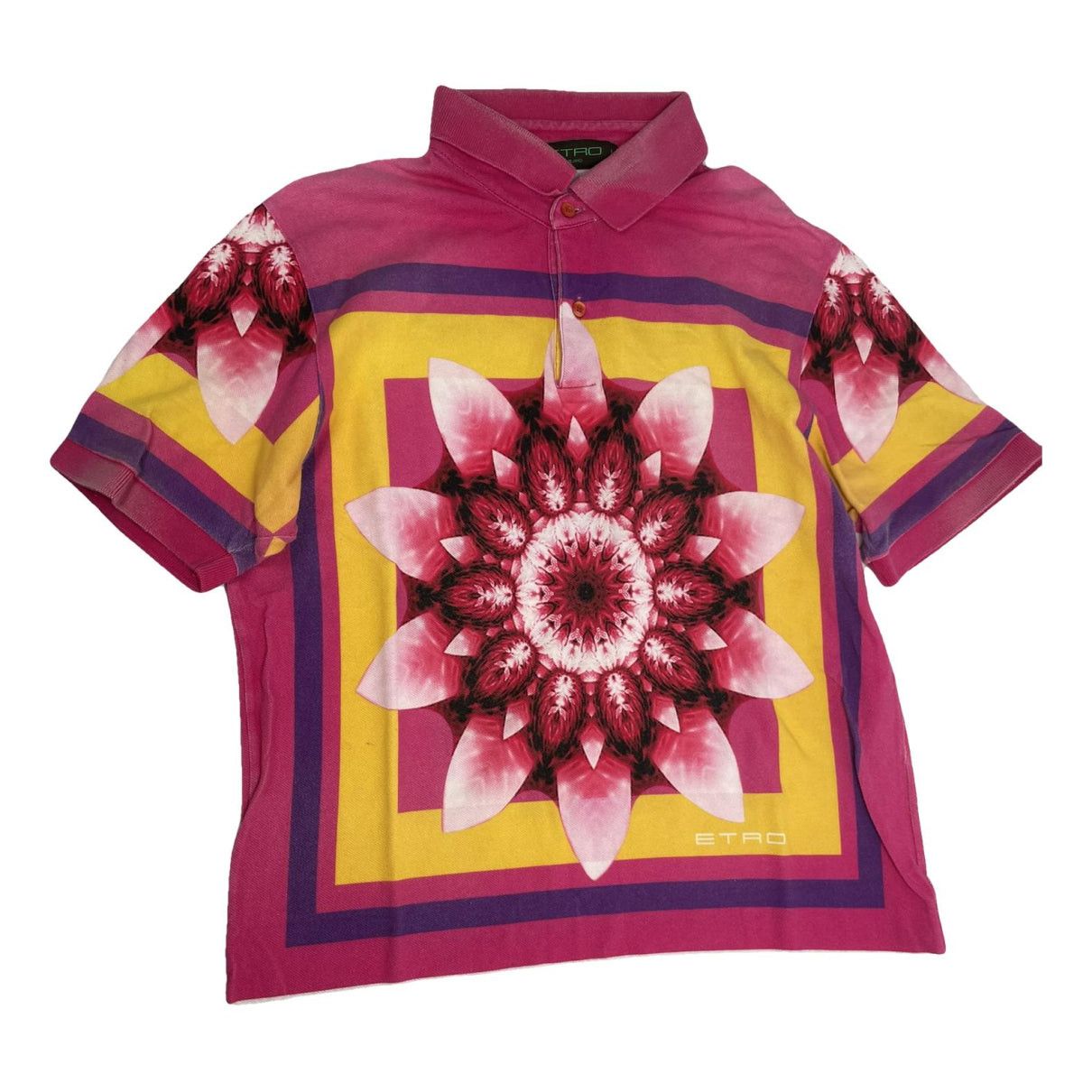 Etro Pink Cotton Polo Shirt Size M / US 6-8 / IT 42-44 - 1 Thumbnail