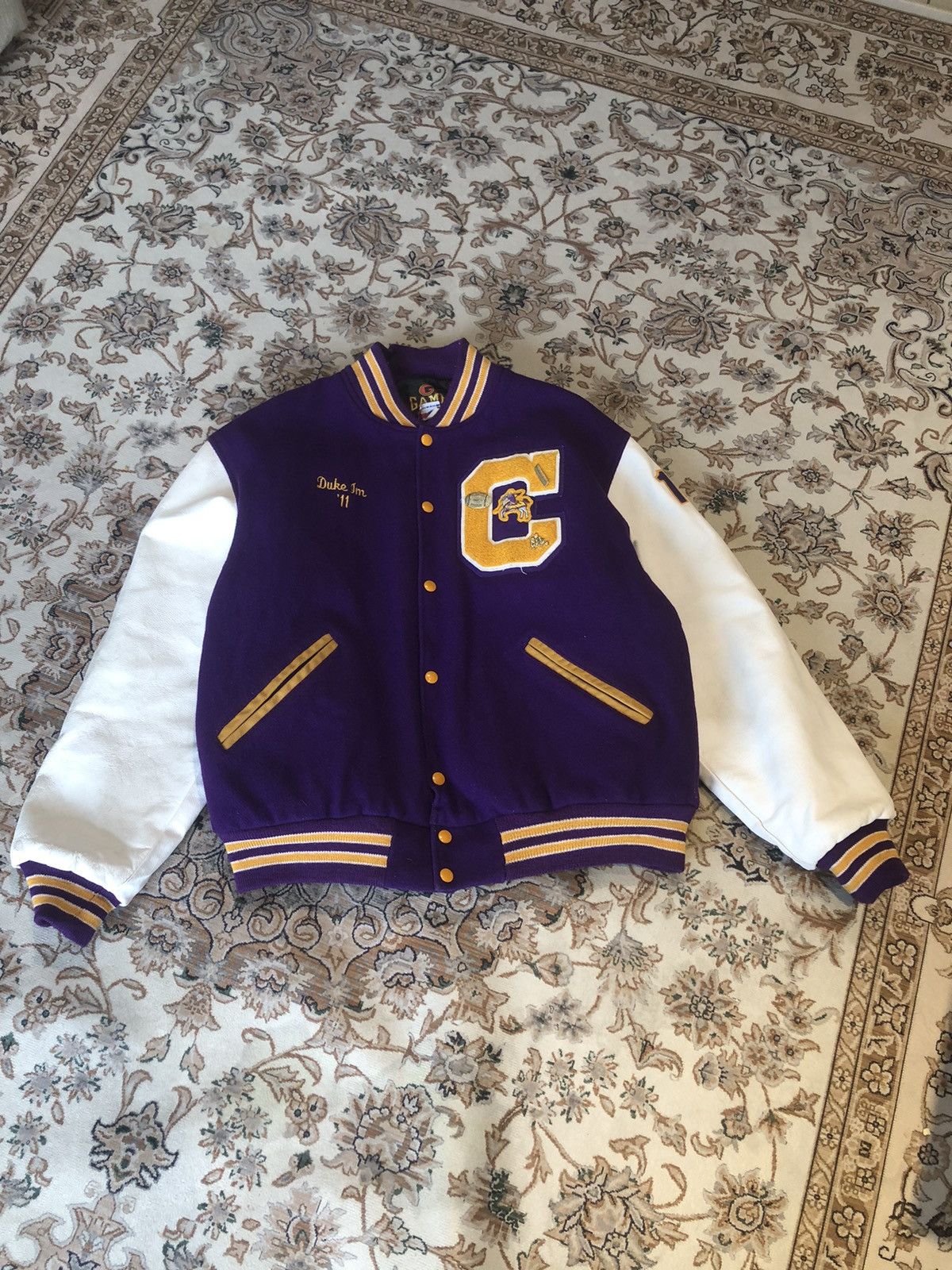 Vintage VINTAGE LANCASTER CATHOLIC WRESTLING FOOTBALL VARSITY JACKET Size US L / EU 52-54 / 3 - 2 Thumbnail
