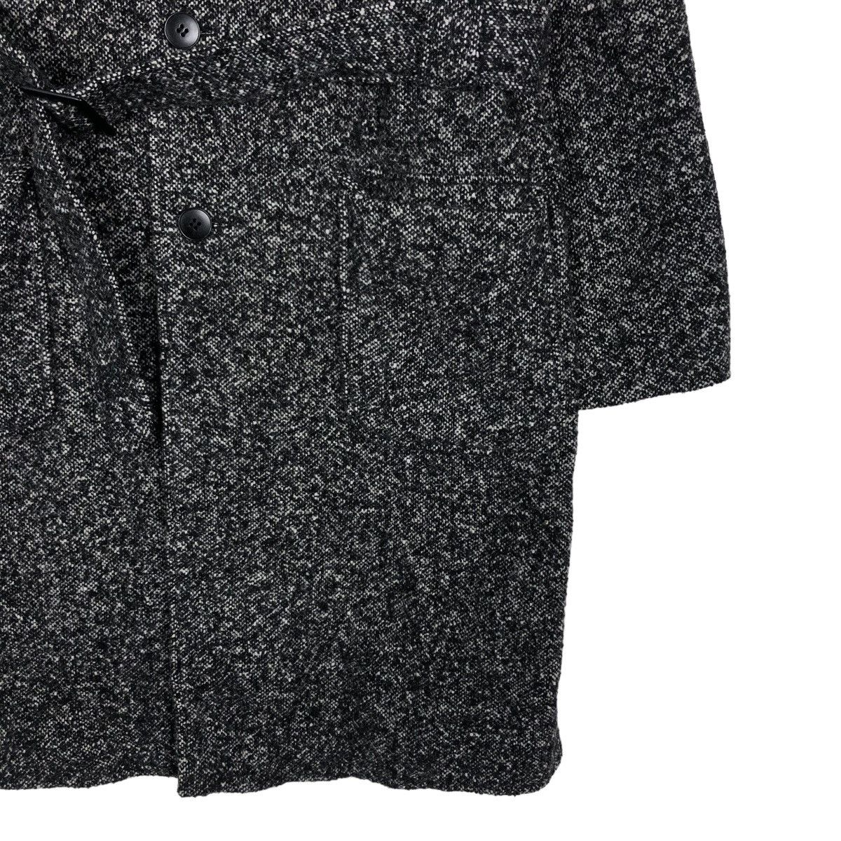agnes b. Rich Black Wool Long Fly Coats Jacket Agnes B. Belted Japan Size US M / EU 48-50 / 2 - 5 Thumbnail