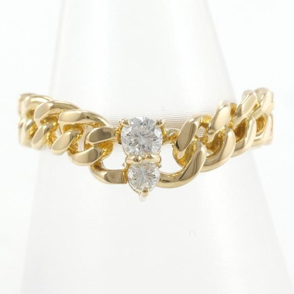 Other K18 Yellow Gold Diamond Ring Size 9 Metal Ring in Excellent Condition