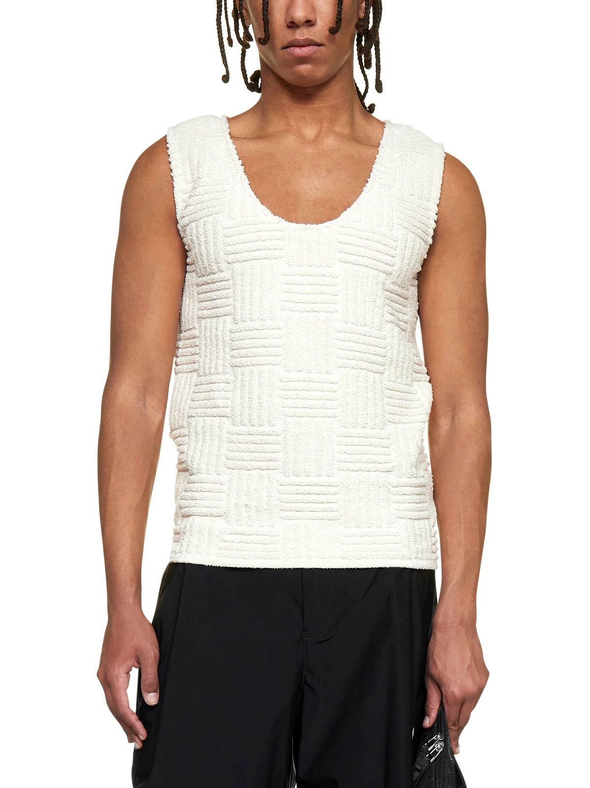 Bottega Veneta BOTTEGA VENETA green Terry cloth towelling tank top t-shirt Size US M / EU 48-50 / 2 - 4 Thumbnail