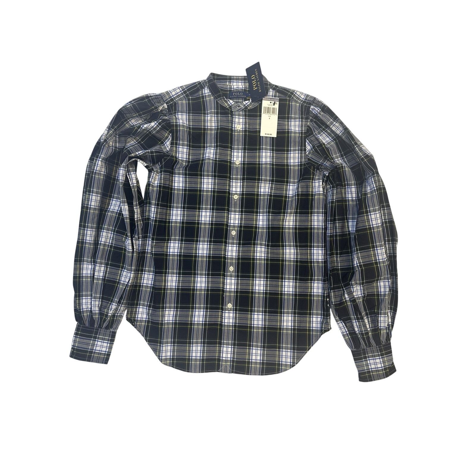 POLO RALPH LAUREN Women's 4 Green Flannel Shirt $148MSRP