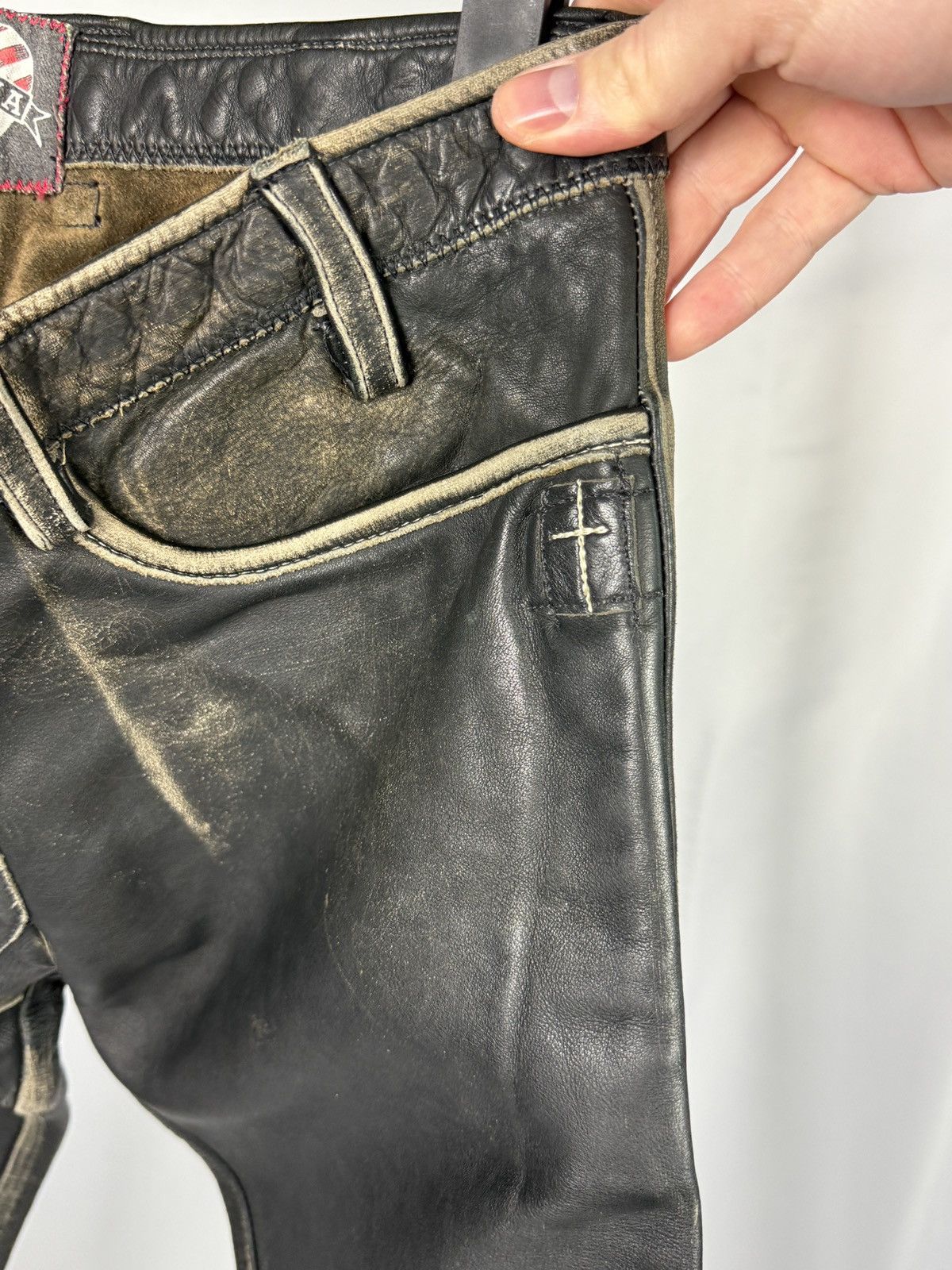Other AGATHA Vintage Distressed Leather Pants Size US 34 / EU 50 - 5 Thumbnail
