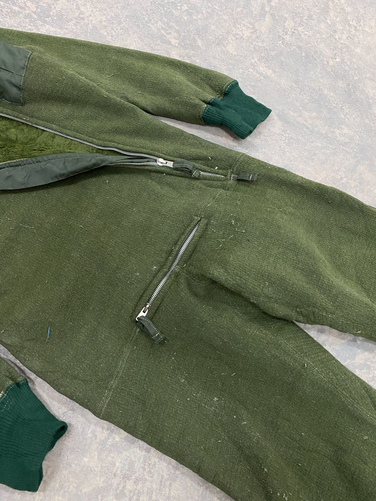 Vintage 1970s -Military Flight Coverall Jumpsuit Wool asymmetric Size US 32 / EU 48 - 9 Thumbnail