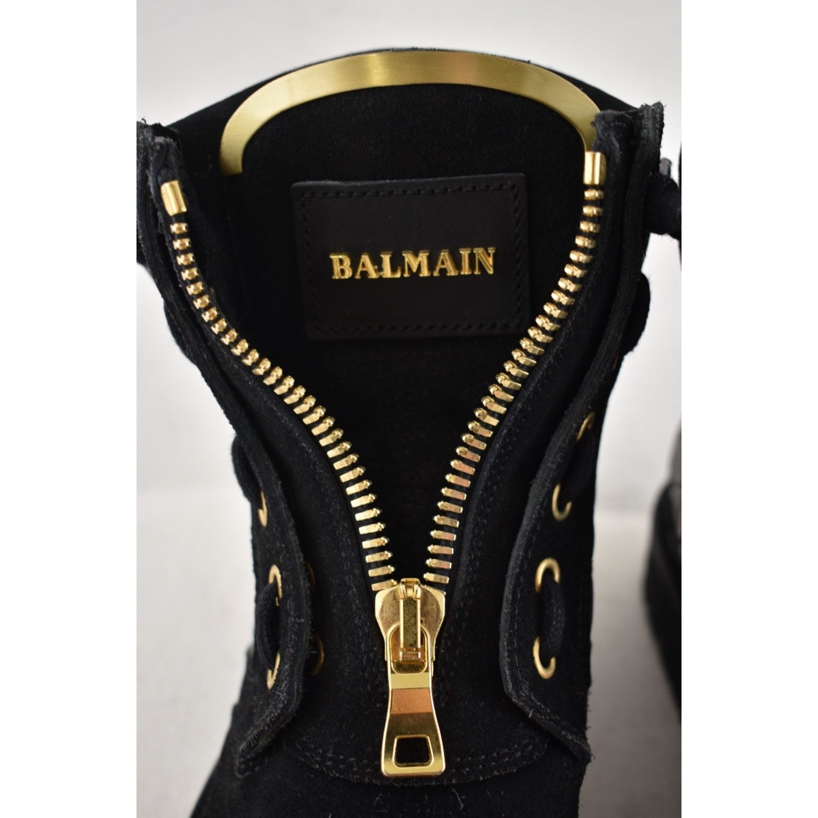 Balmain Balmain Taiga Ranger Leather Suede Gold Zipper Boots 36 Size US 6 / IT 36 - 6 Thumbnail
