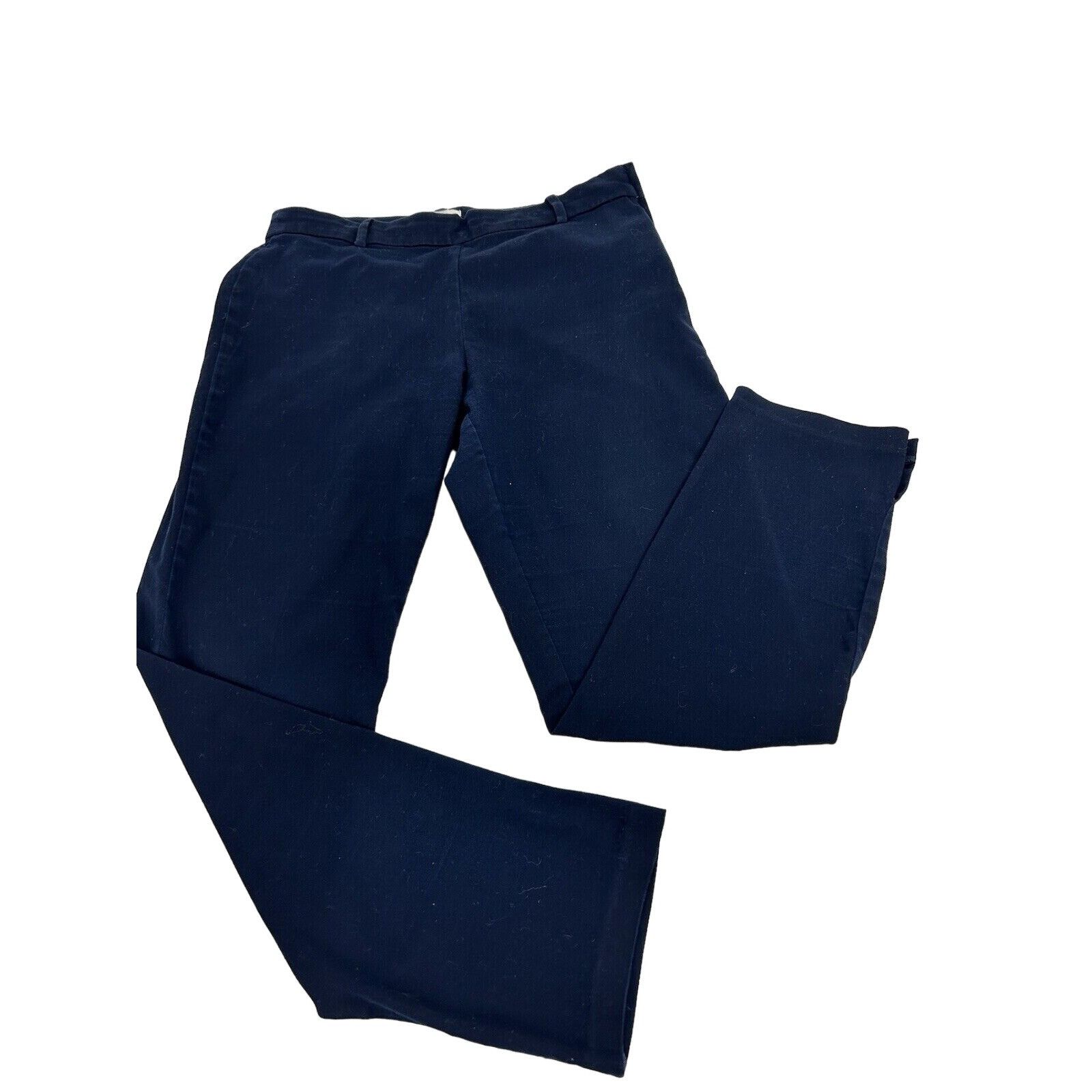 H&M H&M Womens Pants 8 Navy Blue Flat Front Tapered Leg Ankle Le Size 30" / US 8 / IT 44 - 1 Thumbnail