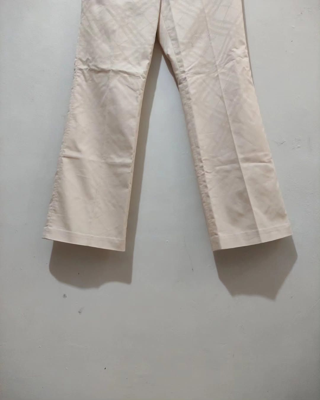 Burberry Burberry Golf Cream Wide Leg Cropped Pants Women M Japan Size 30" / US 8 / IT 44 - 5 Thumbnail