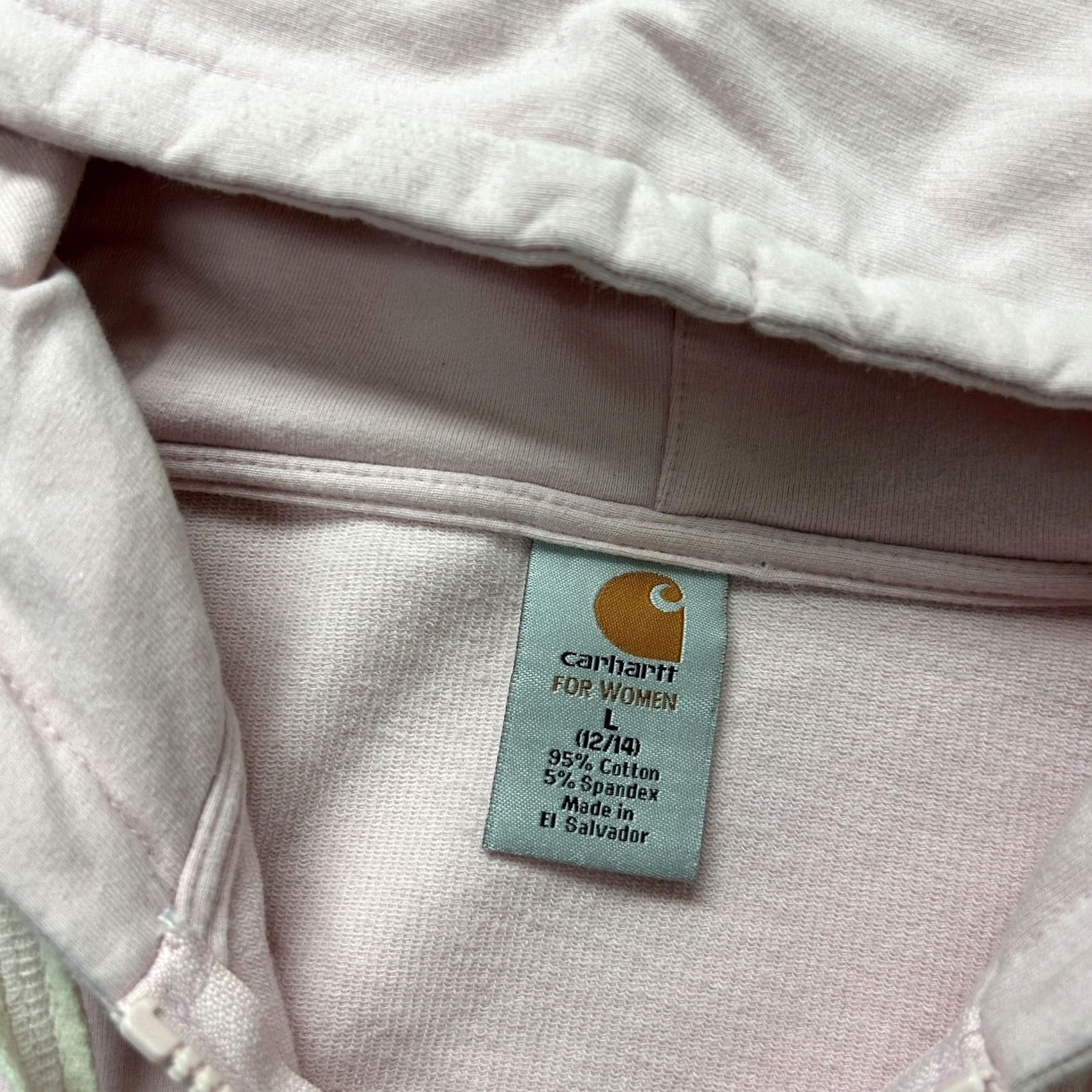 Carhartt Carhartt Hoodie Womens L Pink Full Zip Fleece Logo Sweatshirt Workwear Size L / US 10 / IT 46 - 4 Thumbnail