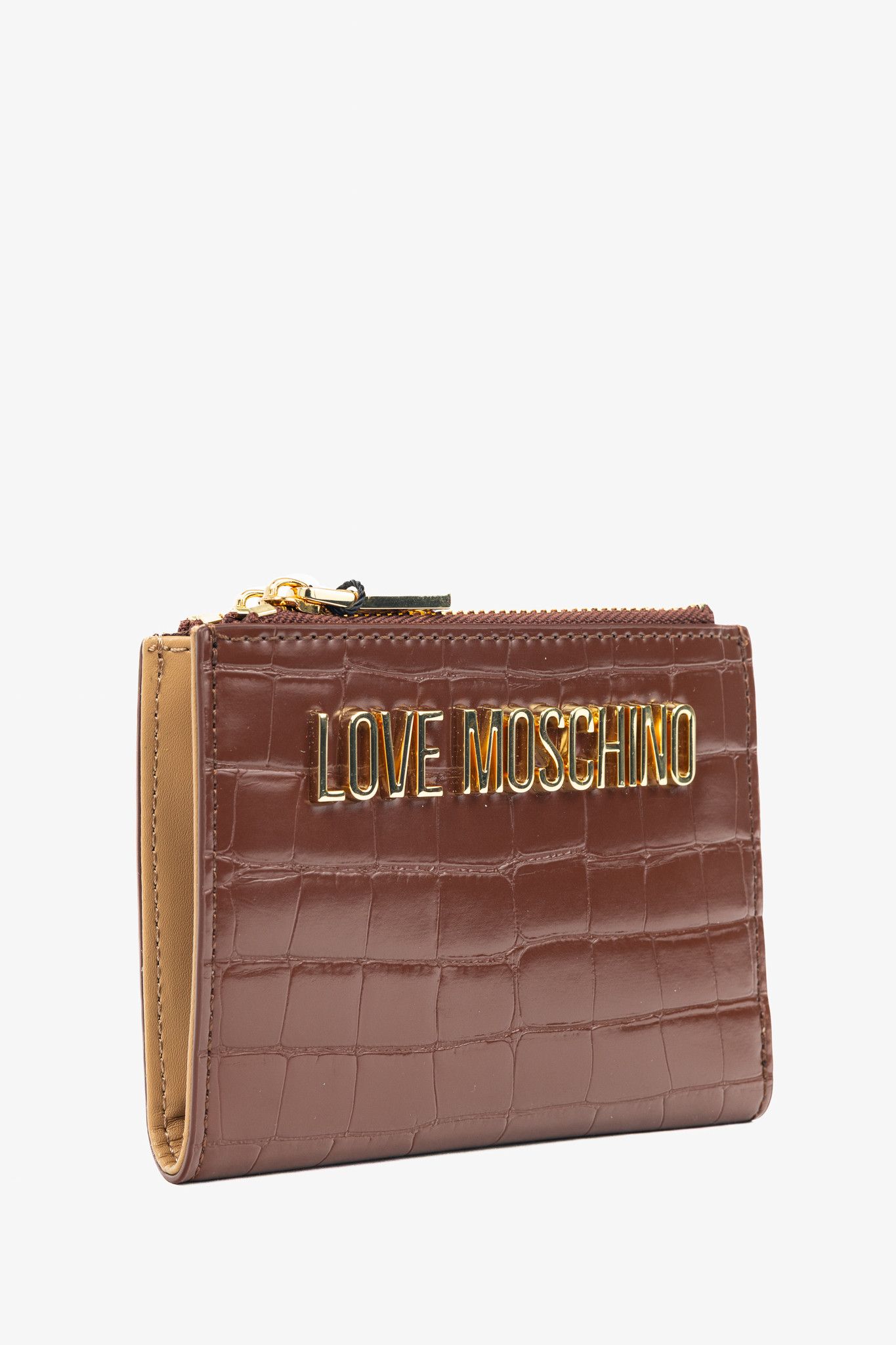 Love Moschino Love Moschino Croc-Embossed Faux-Leather Compact Wallet Size ONE SIZE - 2 Thumbnail