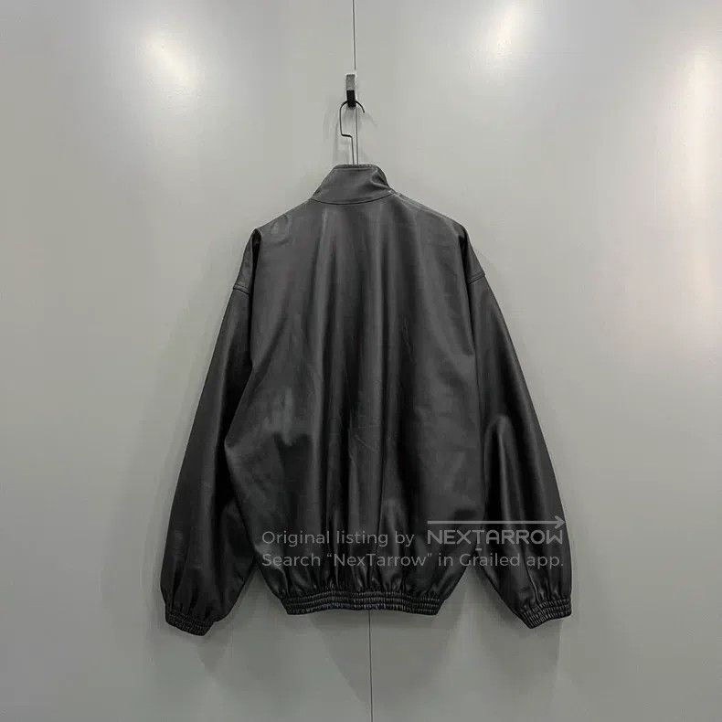 Balenciaga Balenciaga Black Embroidered Letter Leather Jacket Size US S / EU 44-46 / 1 - 2 Thumbnail