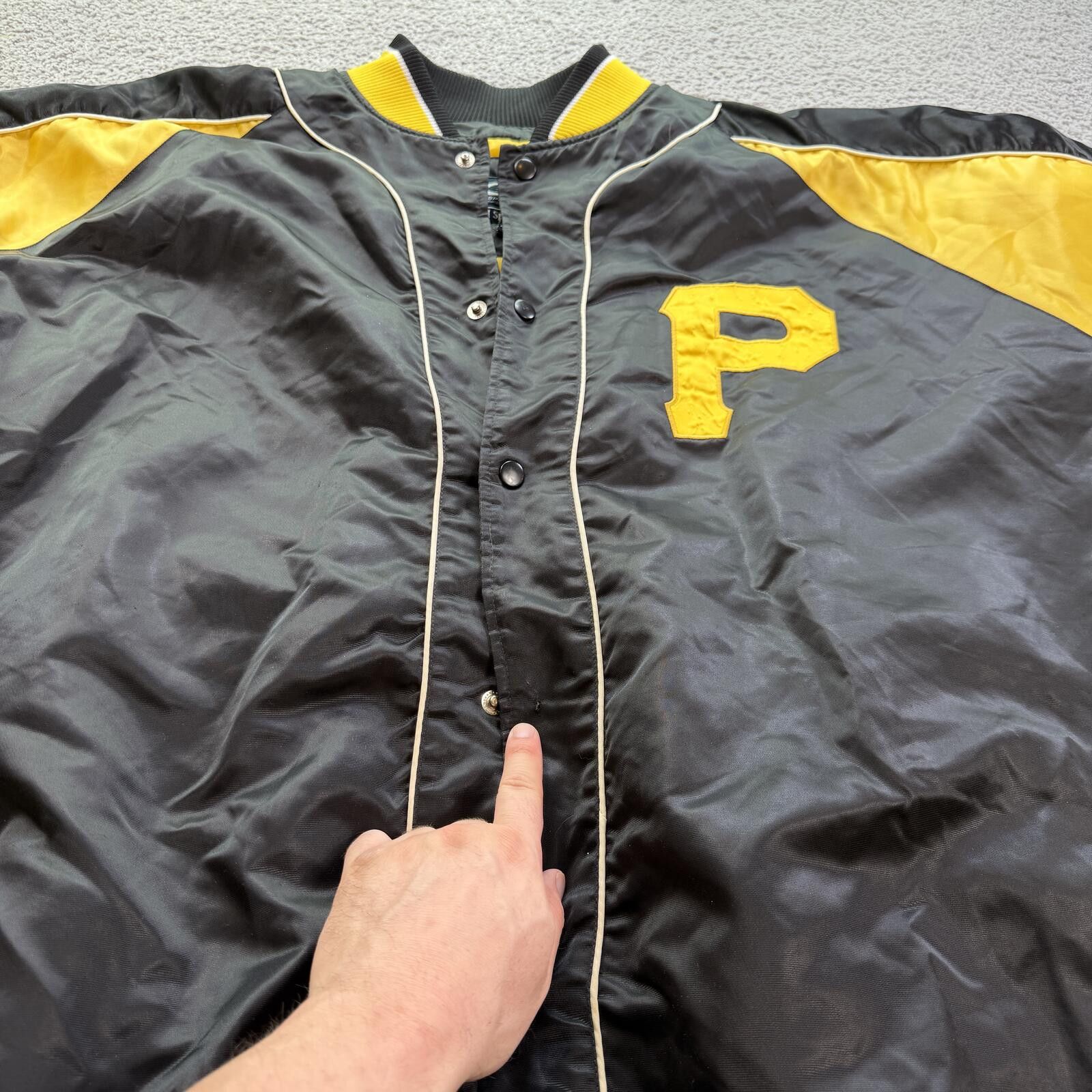 G-III Vintage Y2K Pittsburgh Pirates Satin Bomber Jacket 3XL MLB Size US XXL / EU 58 / 5 - 8 Thumbnail