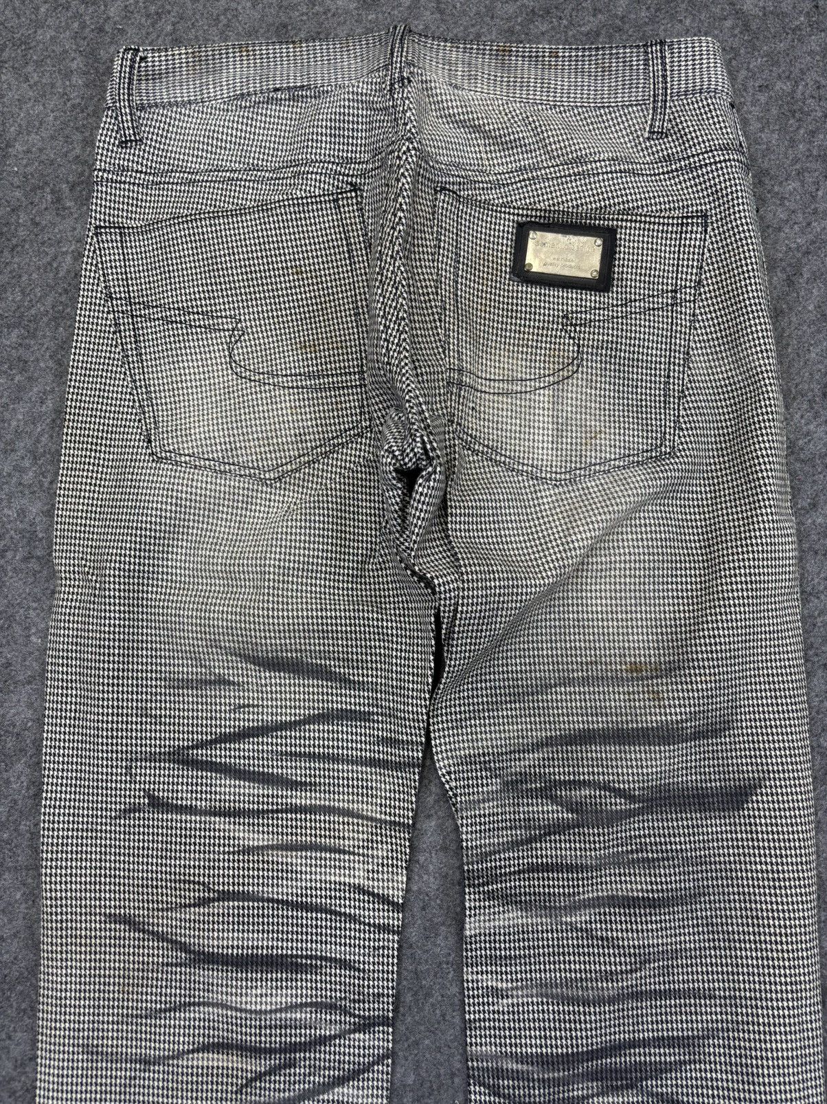 Japanese Brand semanticdesign Houndstooth Embroidery Stretchable Pant K18 Size US 30 / EU 46 - 9 Thumbnail